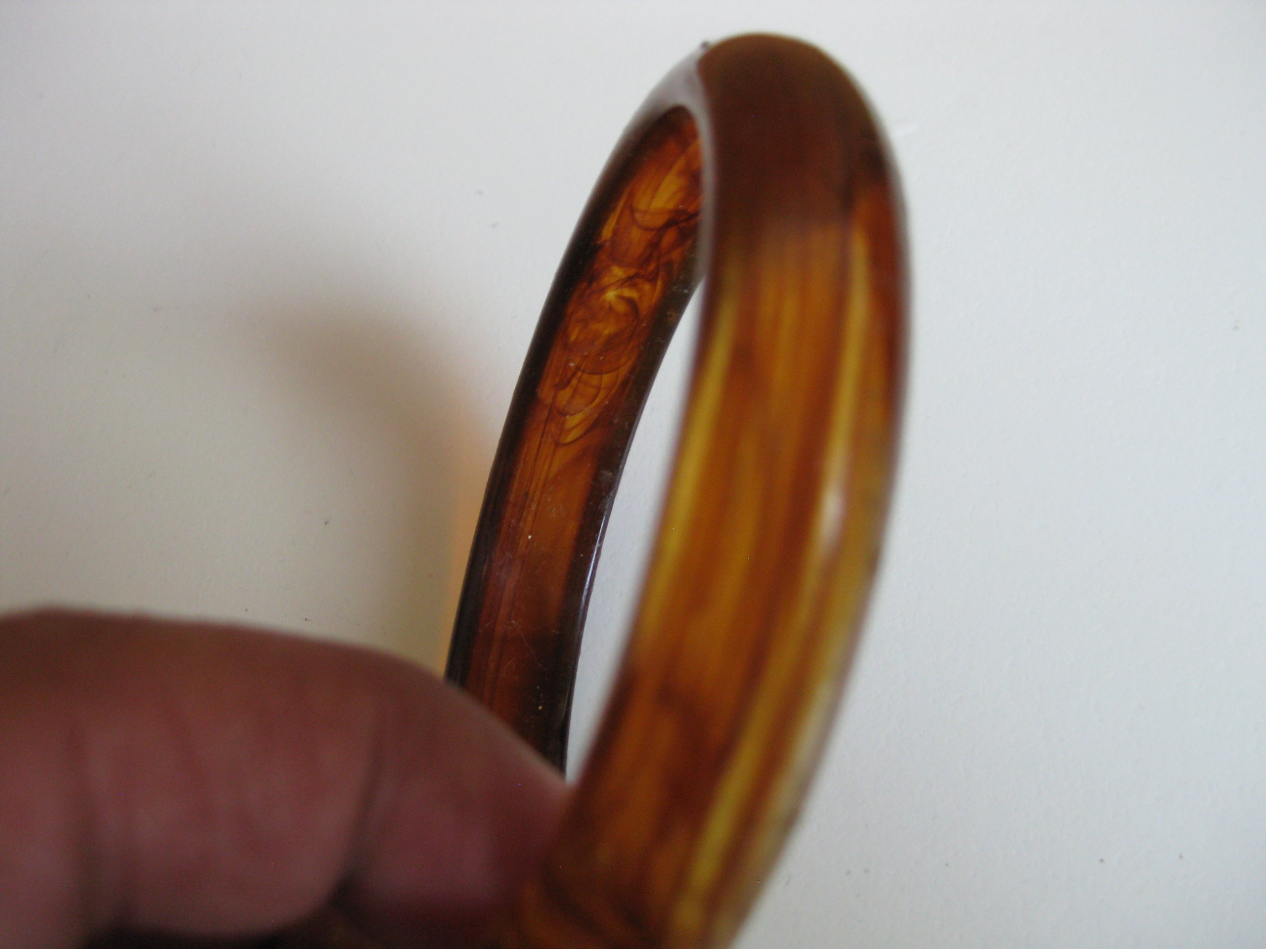 Vintage Brown Resin Bangle Bracelet image 5