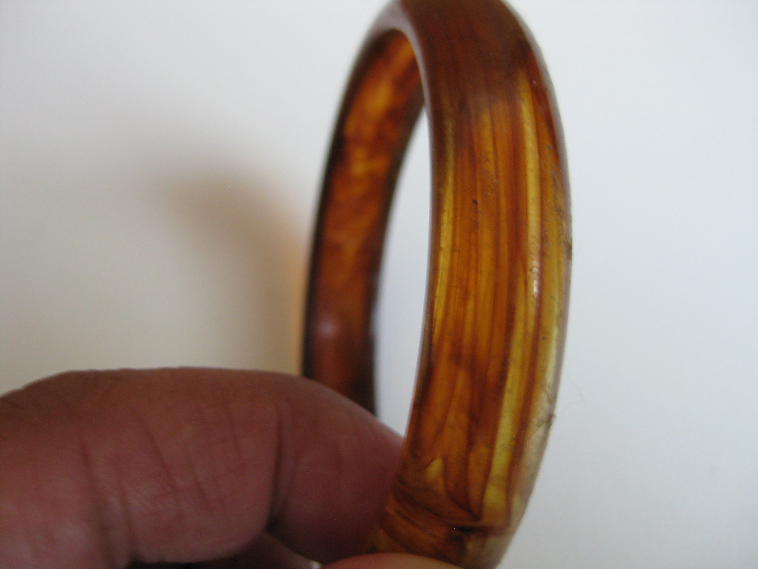 Vintage Brown Resin Bangle Bracelet image 6