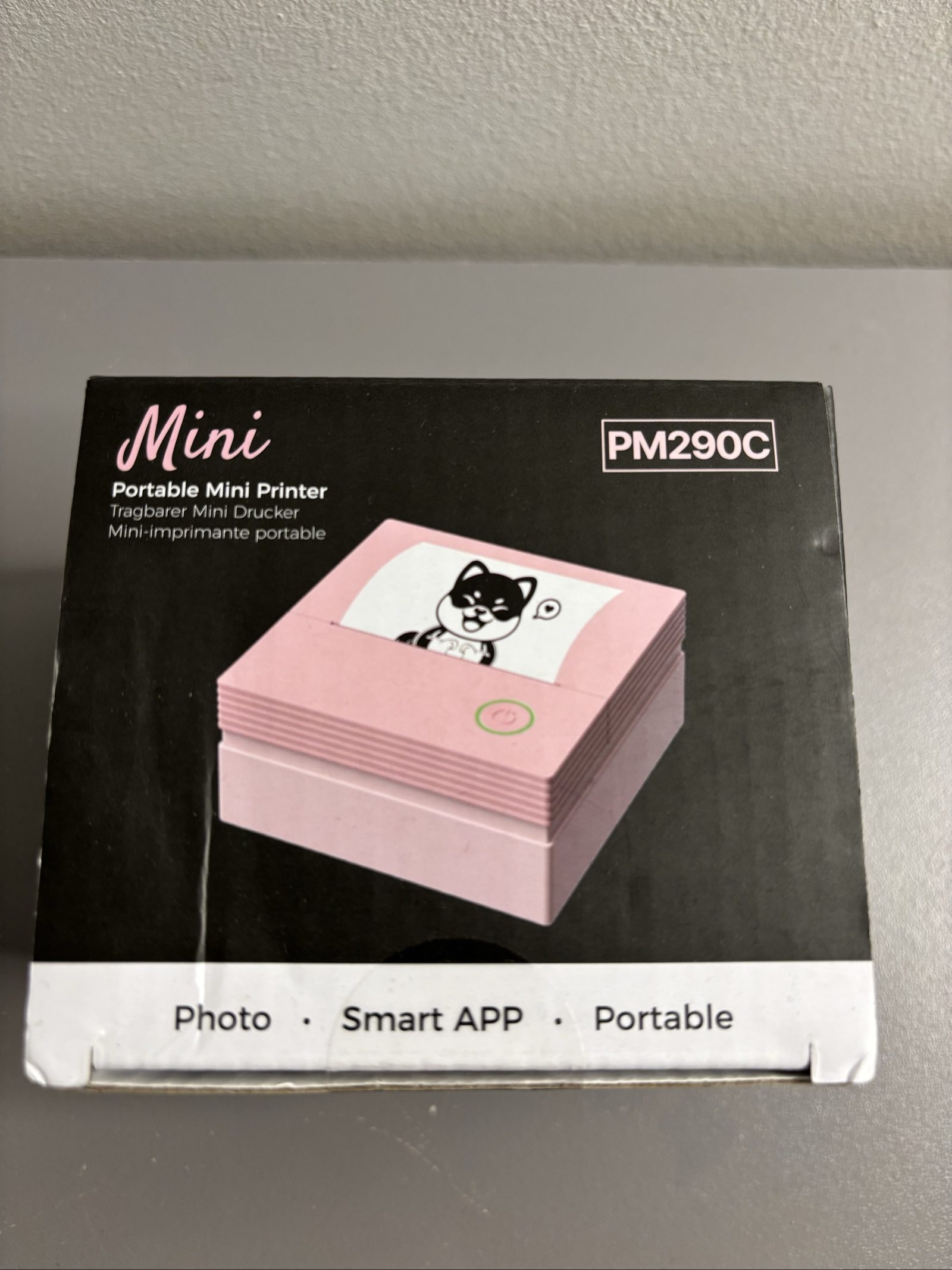 PM290C Pink Mini Portable Bluetooth Photo Printer B