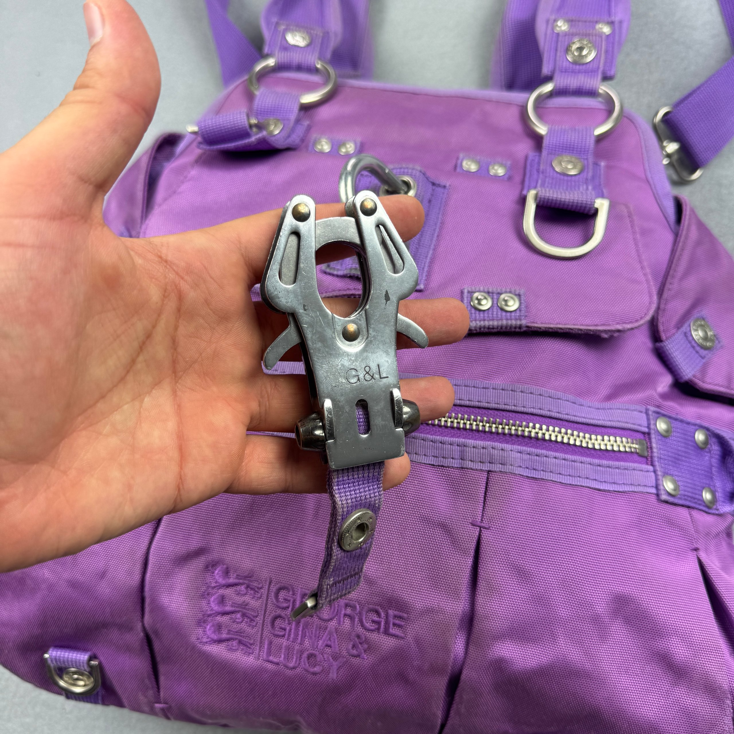 George Gina & Lucy She Said He Said Purple Y2K Shoulder Hand bag image 5