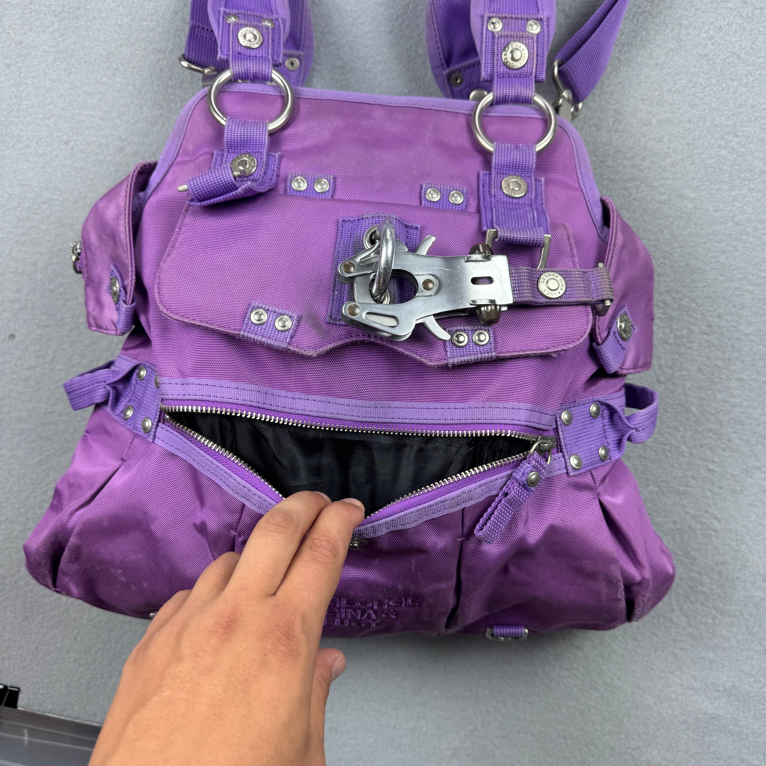 George Gina & Lucy She Said He Said Purple Y2K Shoulder Hand bag image 7