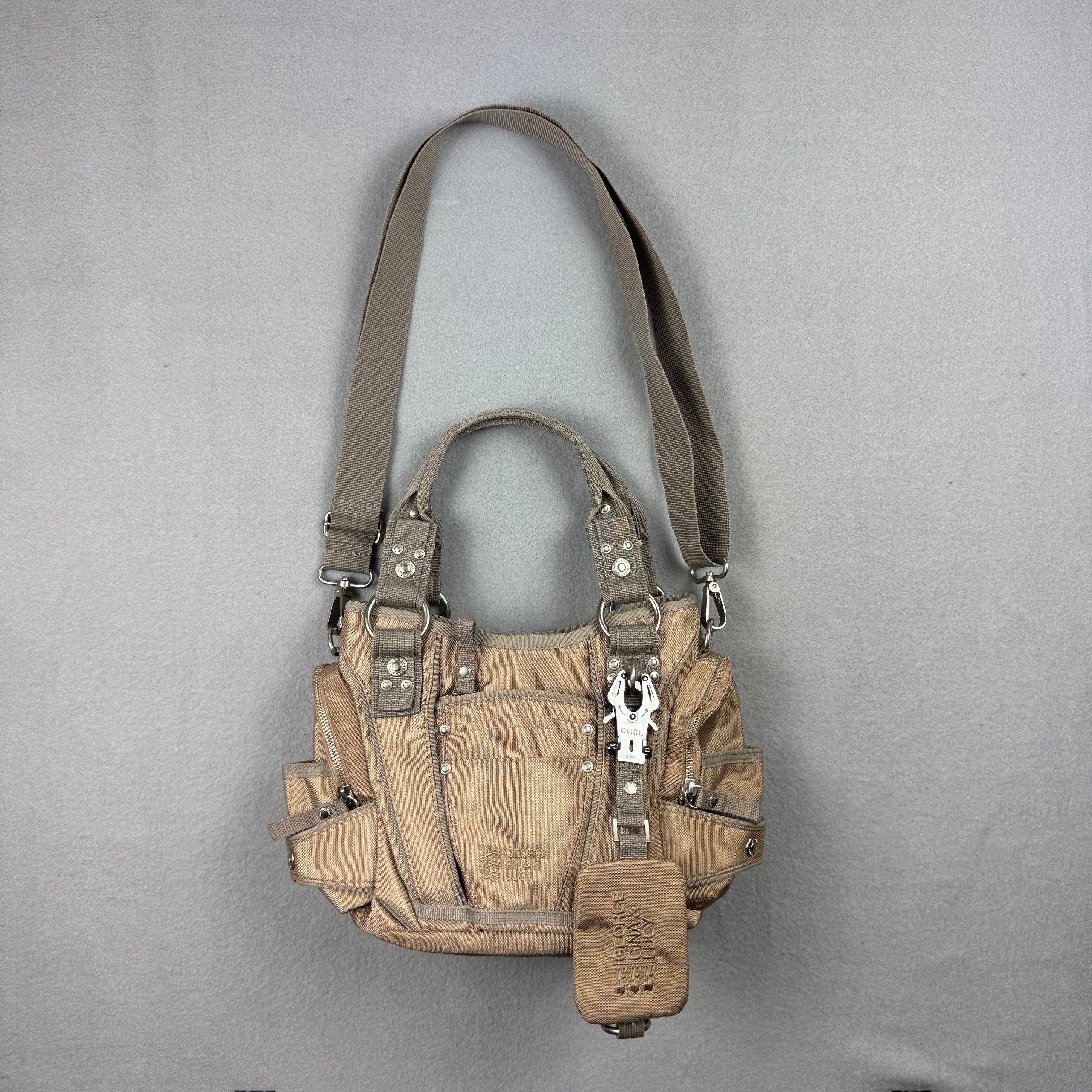 George Gina & Lucy Glamour Girl Beige Crossbody Shoulder Bag Handbag One Size