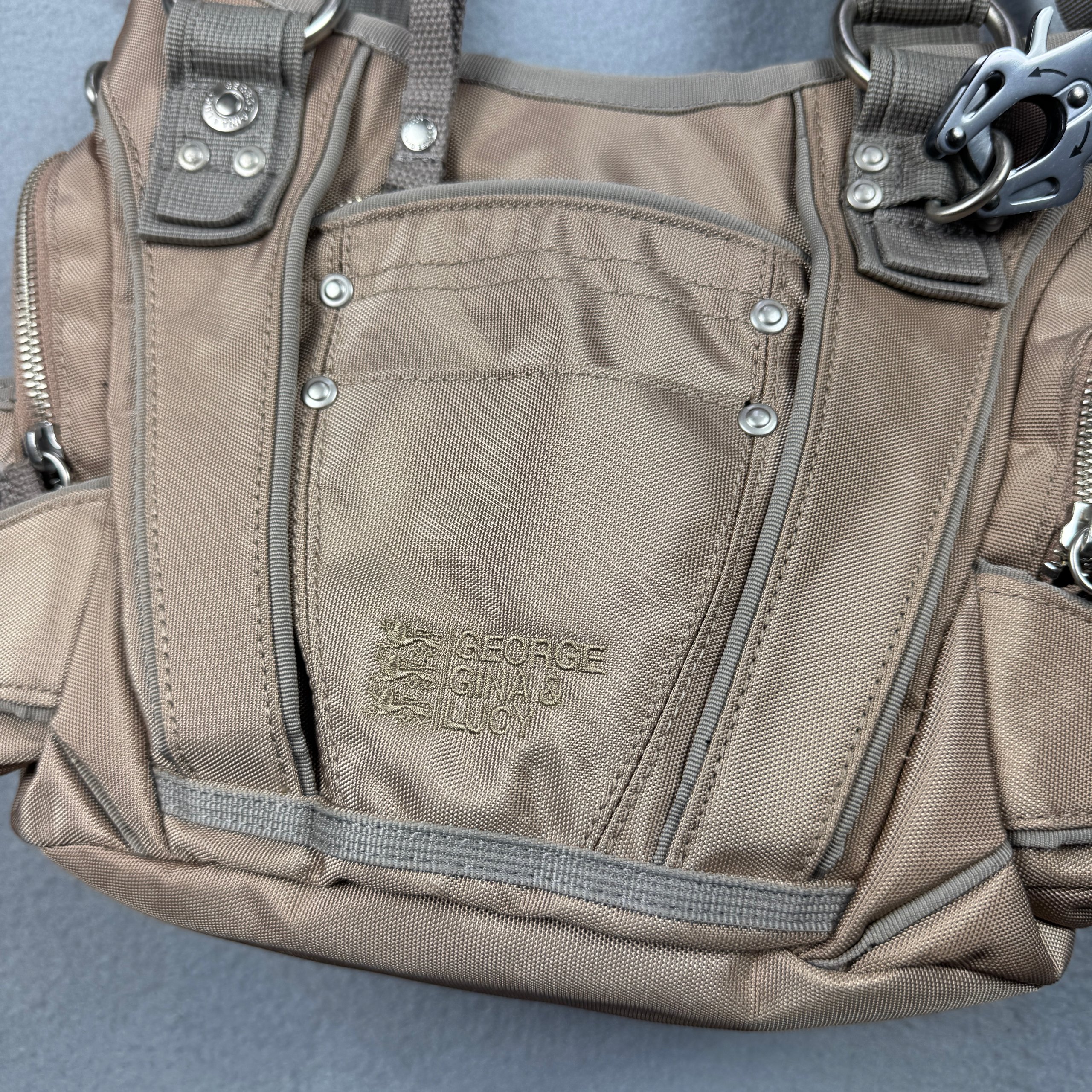 George Gina & Lucy Glamour Girl Beige Crossbody Shoulder Bag Handbag One Size image 5