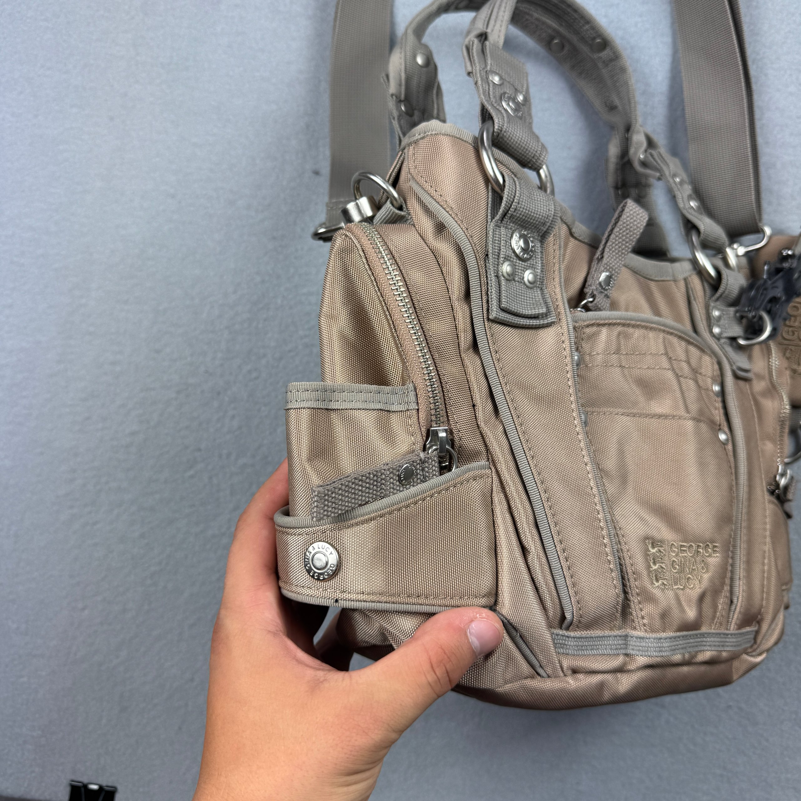 George Gina & Lucy Glamour Girl Beige Crossbody Shoulder Bag Handbag One Size image 6