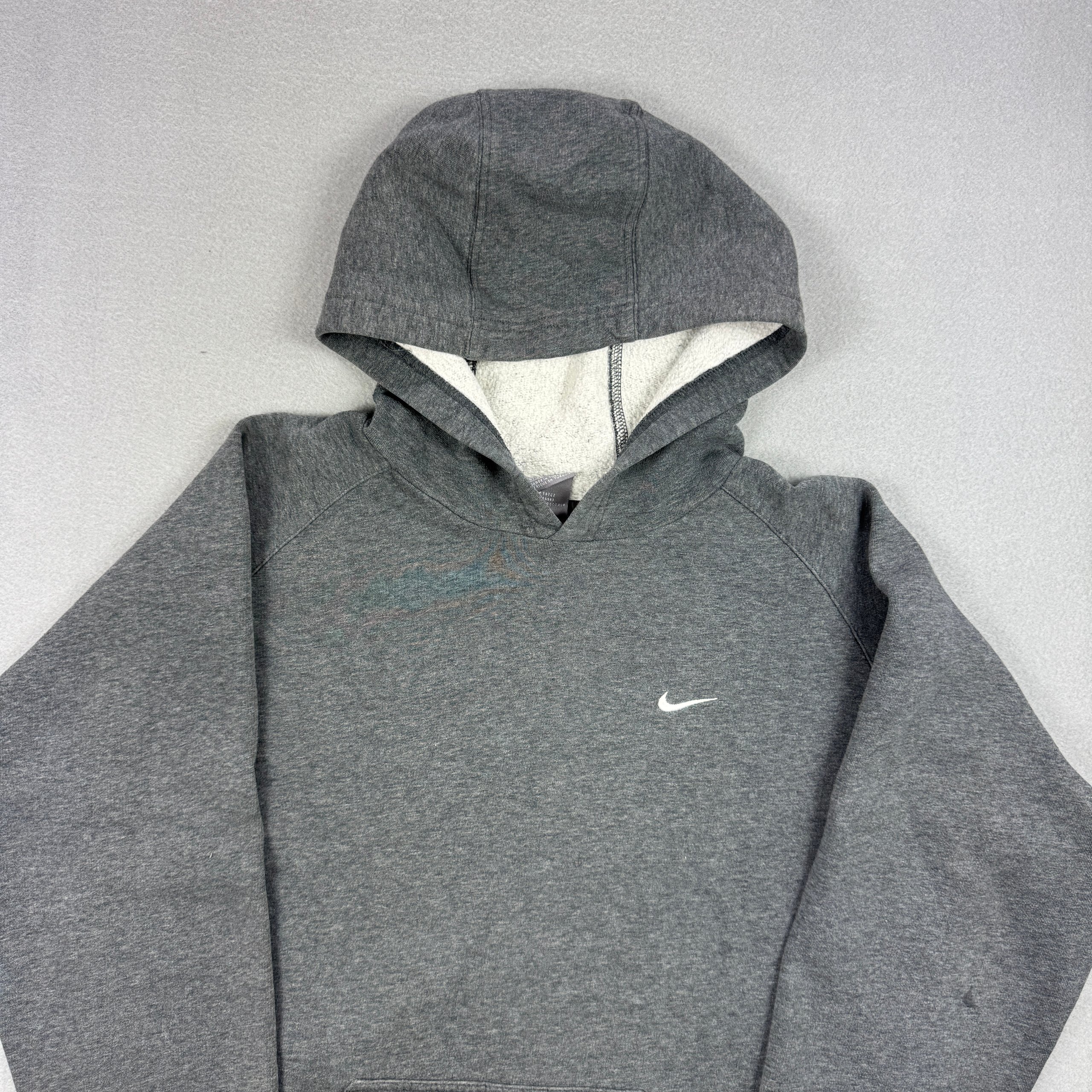 Nike Grey Hoodie White Small Swoosh Size 18-20 / 164-176cm image 2