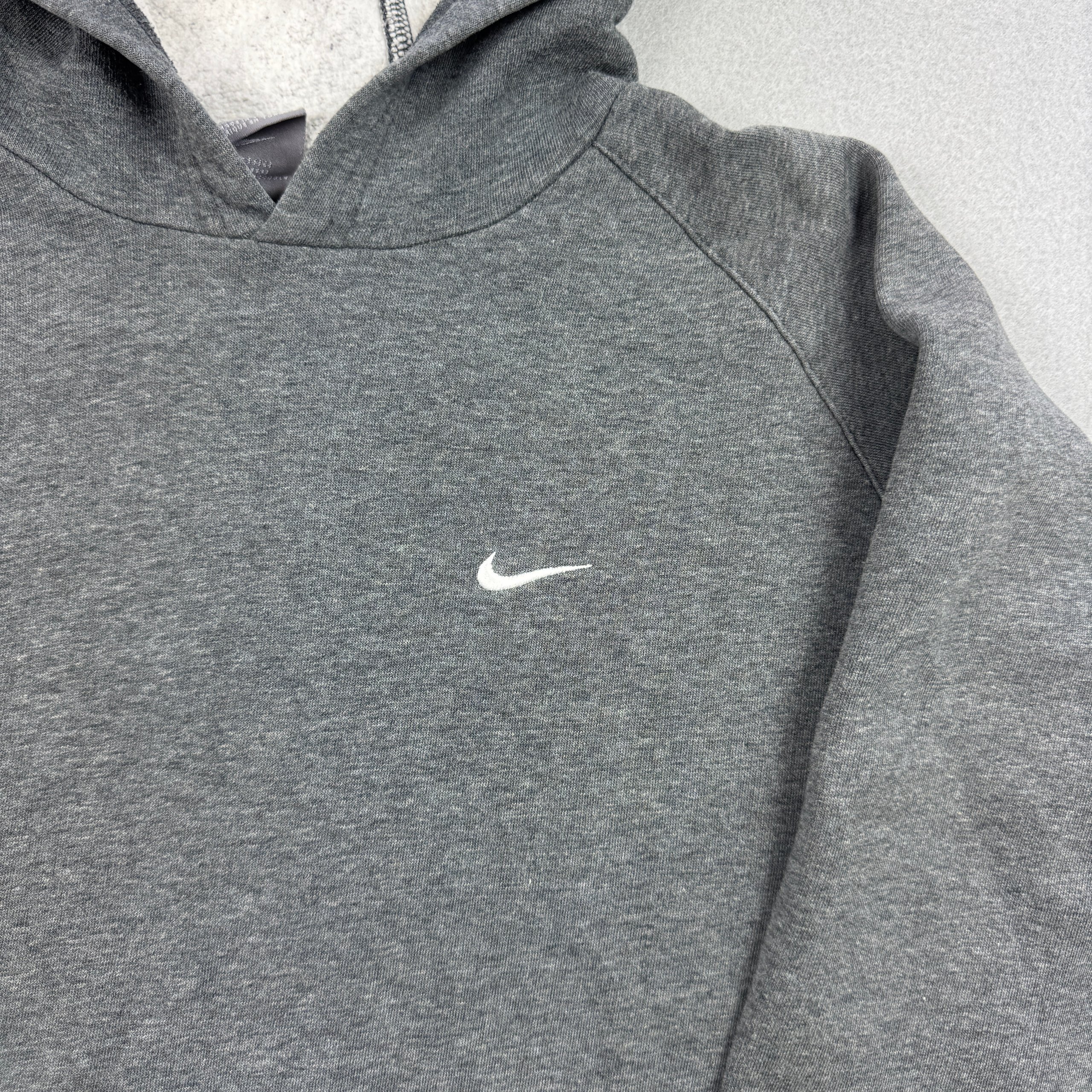 Nike Grey Hoodie White Small Swoosh Size 18-20 / 164-176cm image 4