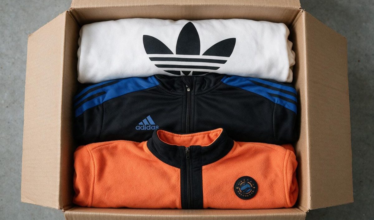 Caja 10x Sudaderas y chaquetas Adidas Originals – lote mayorista 10 piezas, nuevo con etiqueta