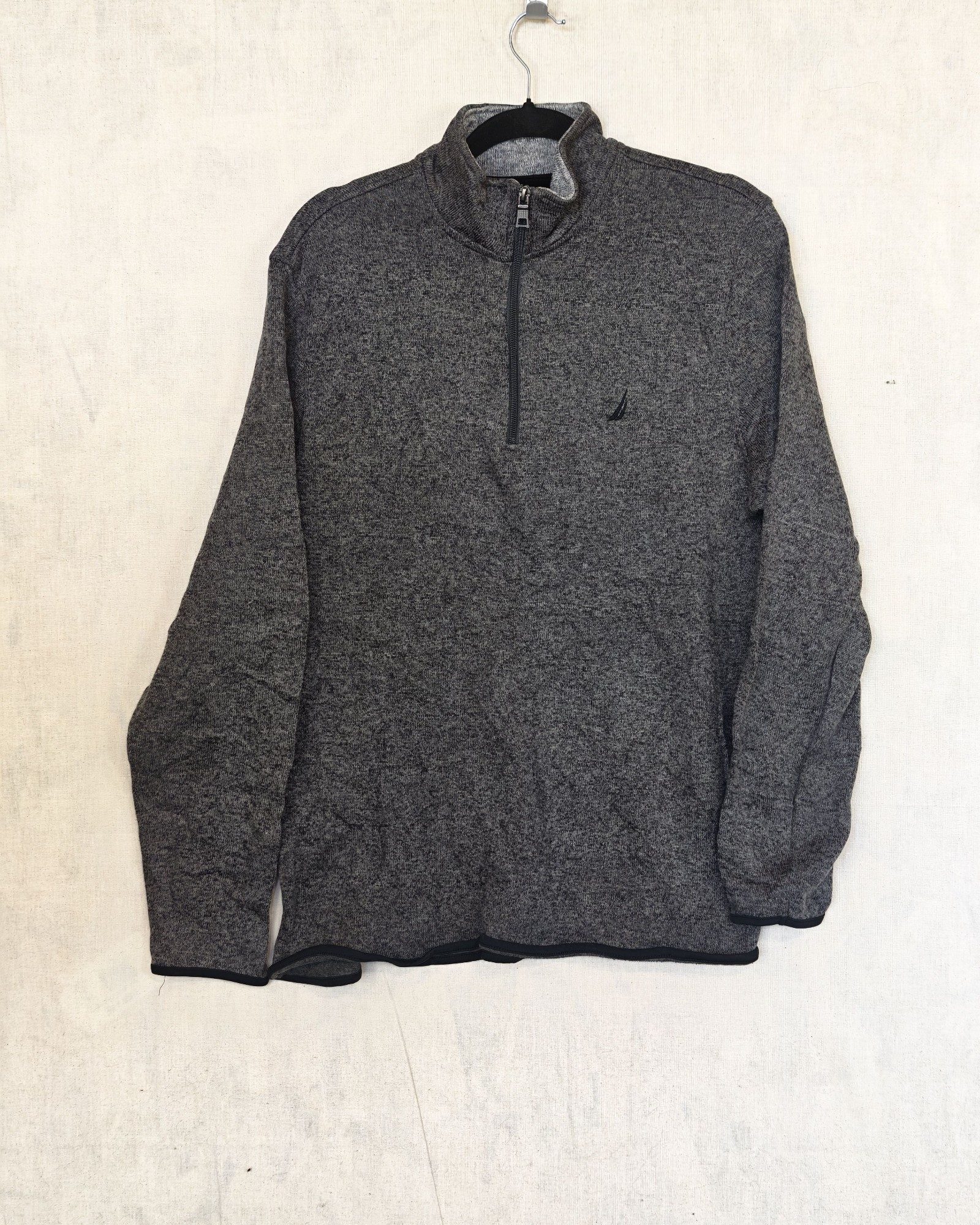 Nautica Grey Quarter Zip Sweater XL Sailing Gorpcore
