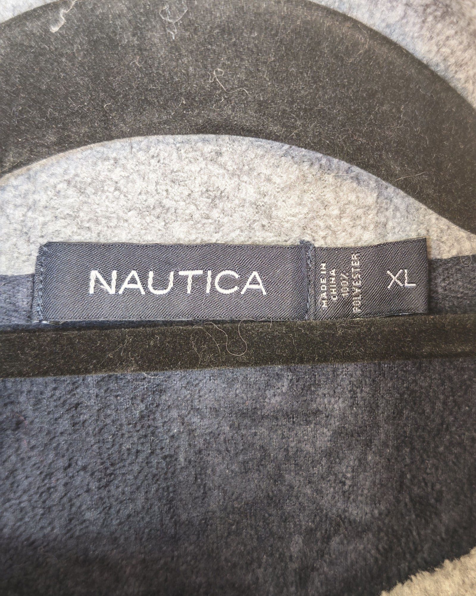 Nautica Navy Blue Fleece Half-Zip Jumper XL Sailing Gorpcore Streetwear image 3