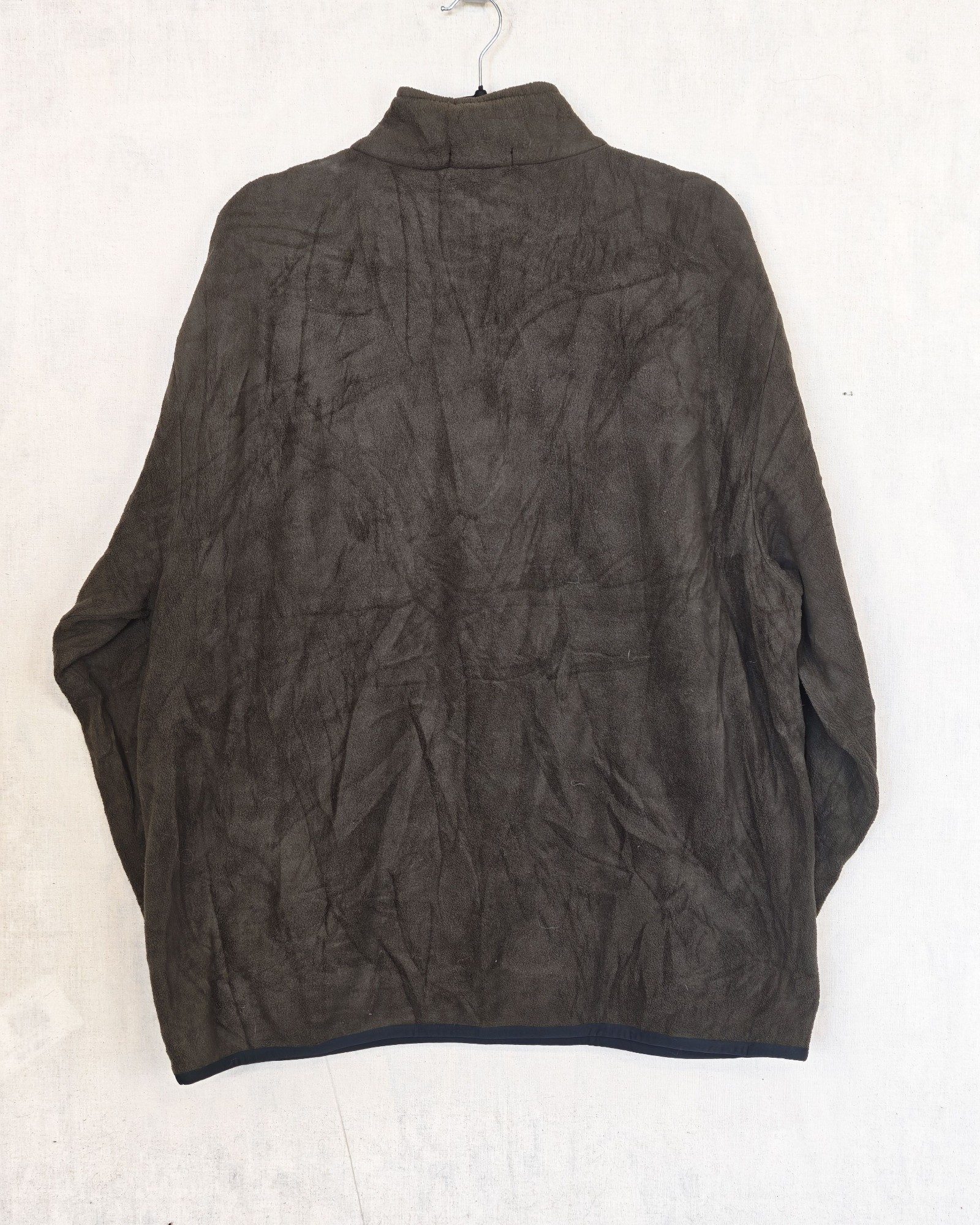 Nautica Brown Fleece Quarter Zip Pullover XL Polyester Sailing Gorpcore Streetwear image 2
