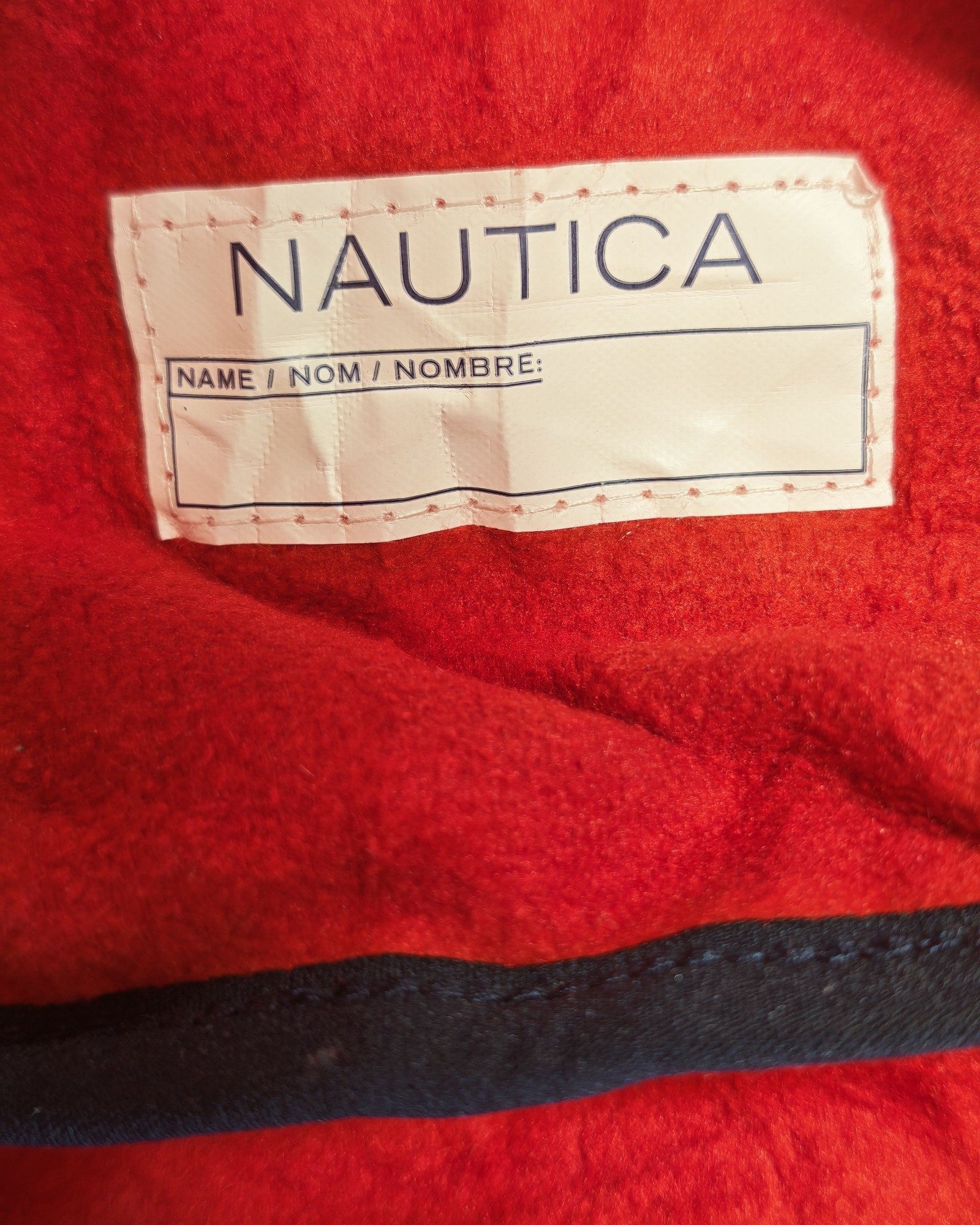 Nautica Red Fleece Full-Zip Unisex Jacket XL 18/20 Polyester Sailing Gorpcore Streetwear image 5