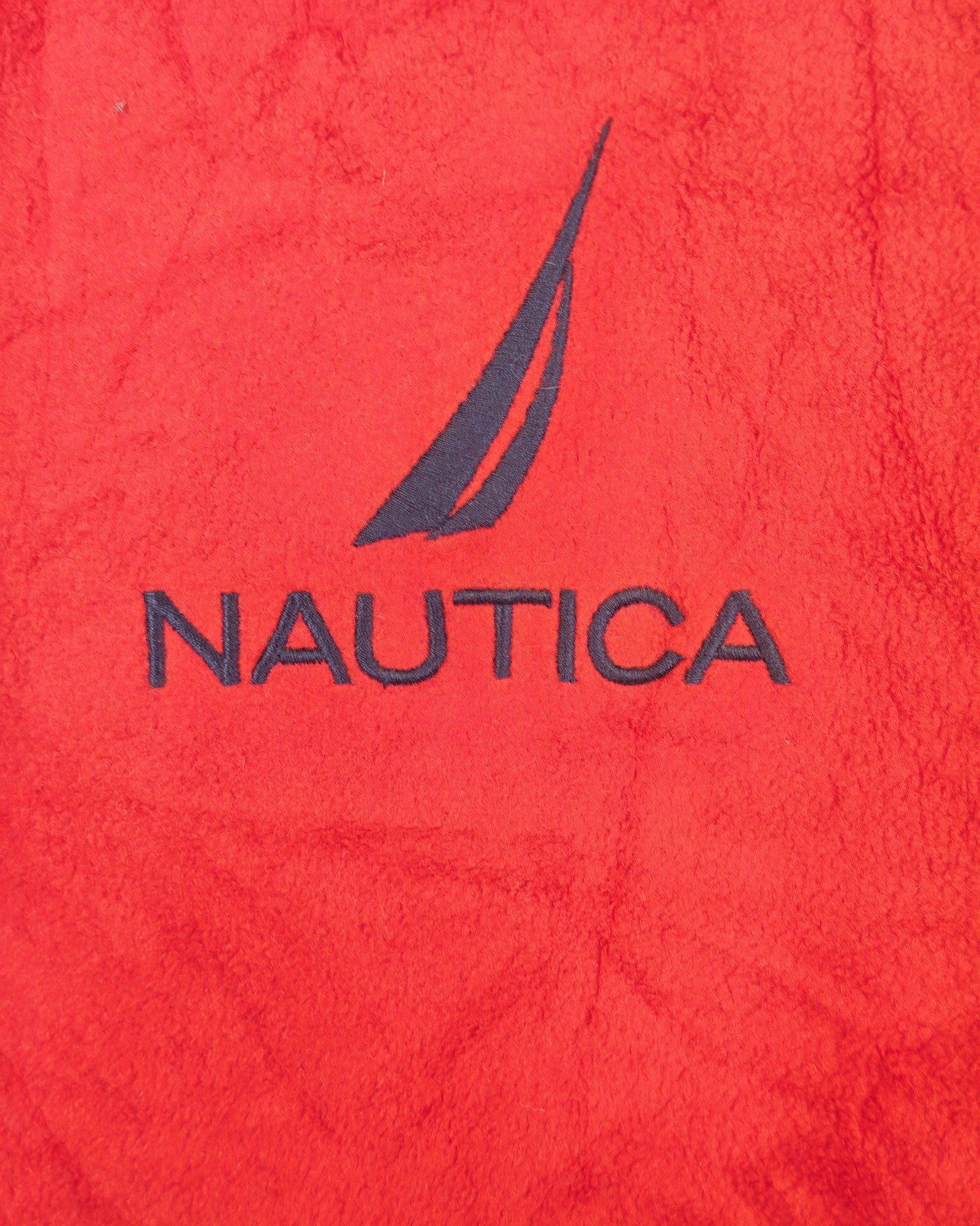 Nautica Red Fleece Full-Zip Unisex Jacket XL 18/20 Polyester Sailing Gorpcore Streetwear image 8
