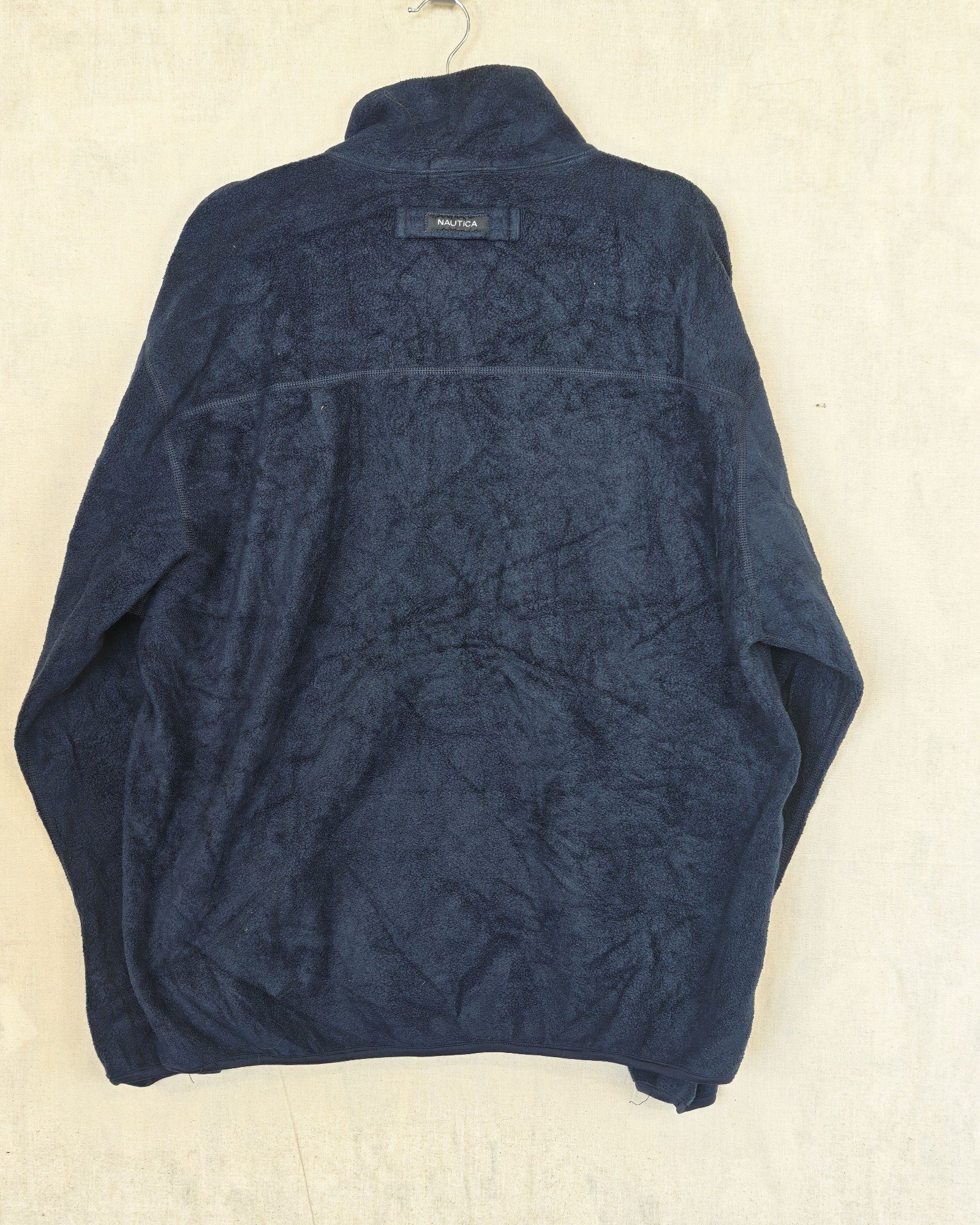 Nautica Navy Blue Fleece Half-Zip Pullover XL 100% Polyester Sailing Gorpcore Streetwear image 2