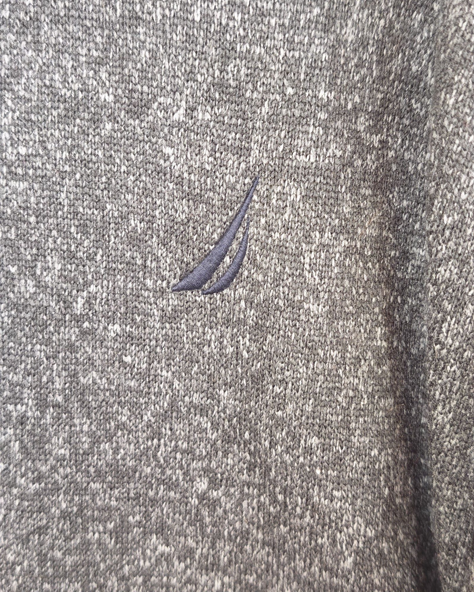 Nautica Grey Polyester Quarter Zip Sweater XL Sailing Gorpcore Streetwear image 7