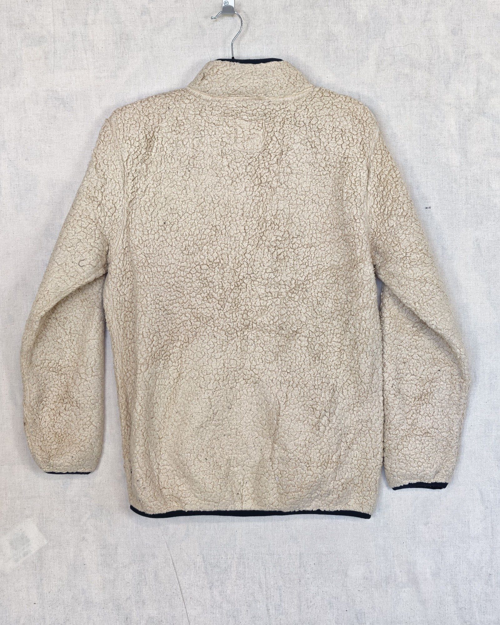 Nautica Beige Fleece Full Zip Unisex Sherpa Fleece Jacket XL 18/20 Sailing Gorpcore Streetwear image 2
