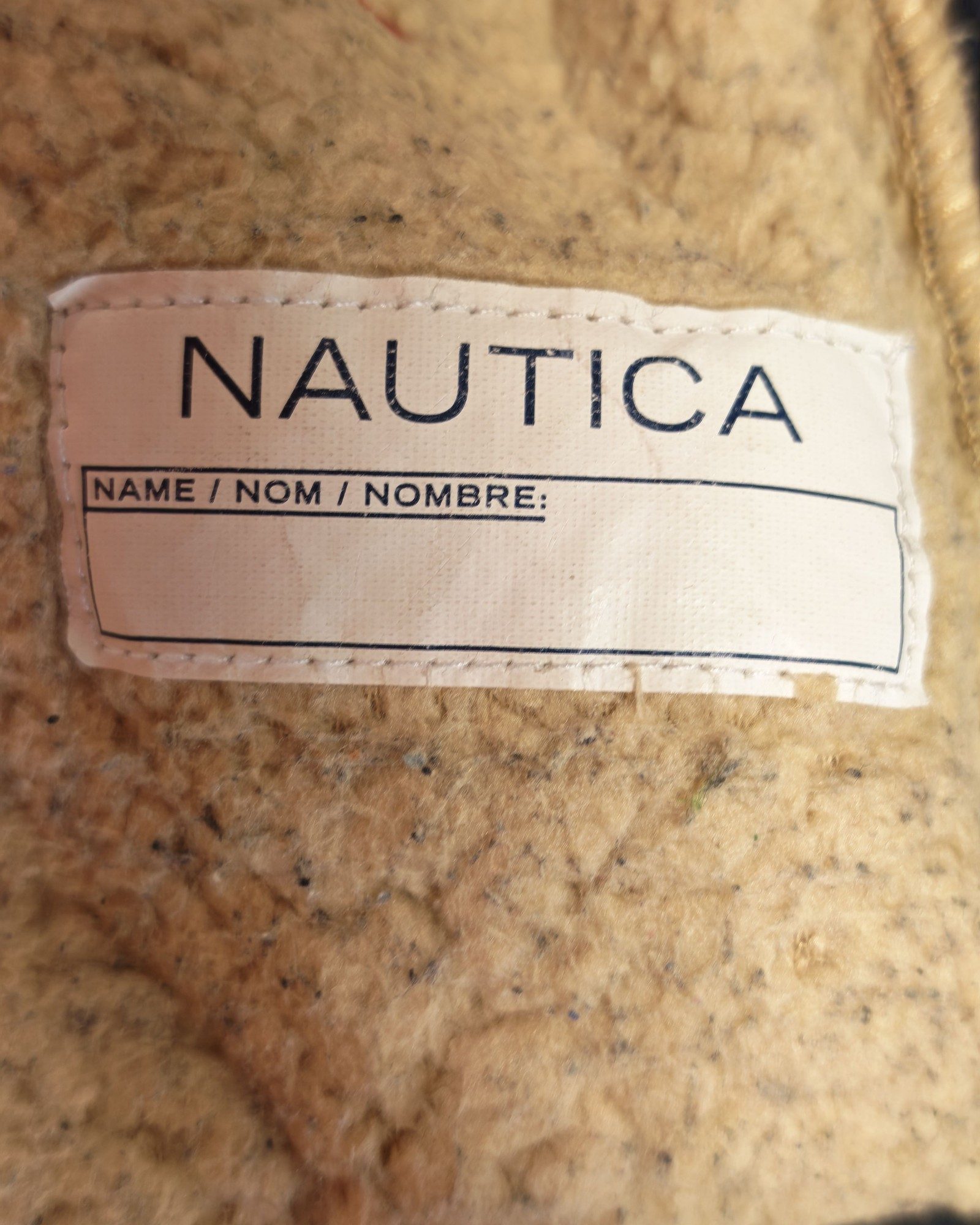 Nautica Beige Fleece Full Zip Unisex Sherpa Fleece Jacket XL 18/20 Sailing Gorpcore Streetwear image 5