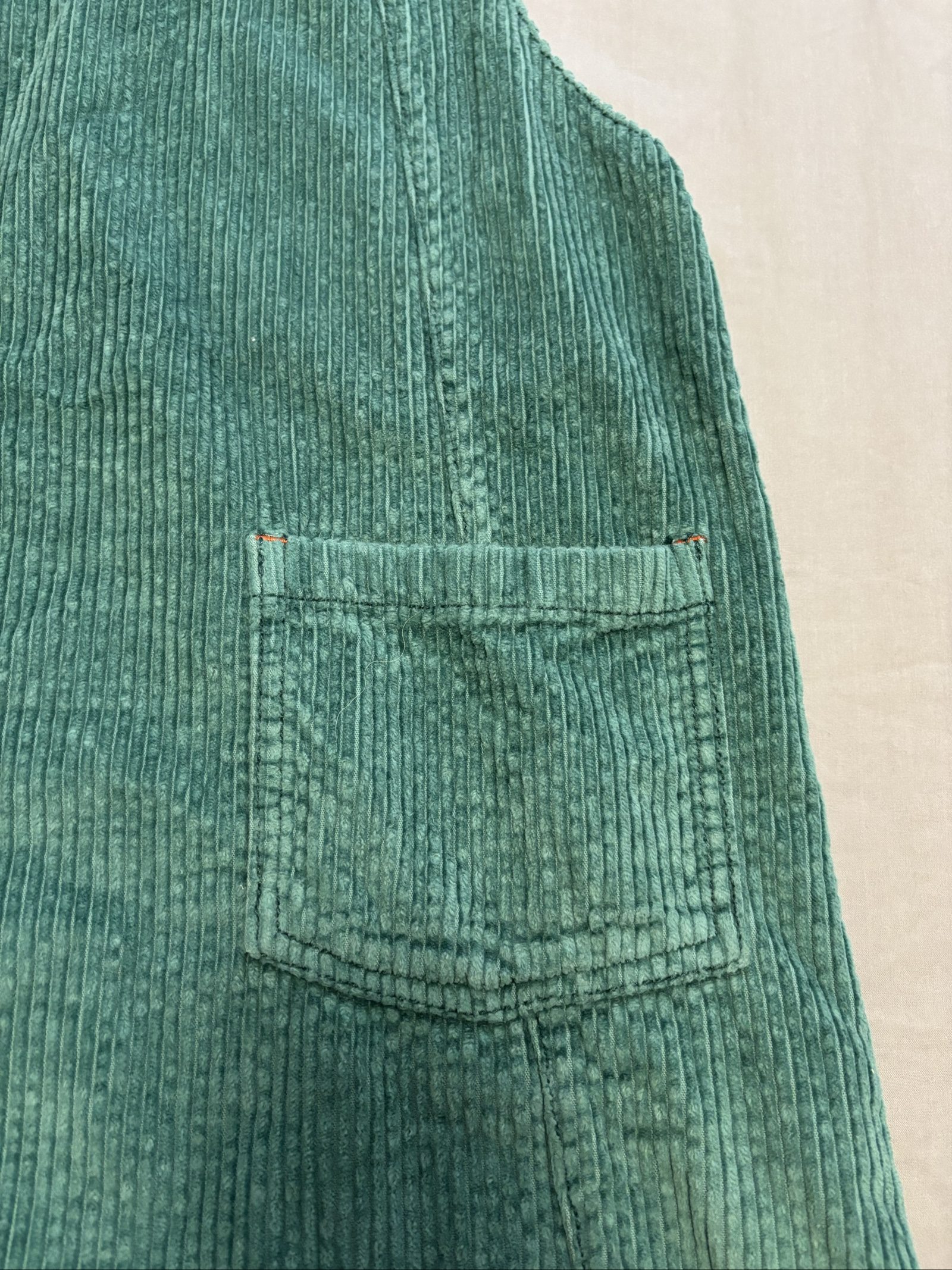 FatFace Green Corduroy Pinafore Dress age 10/11 Cotton image 2