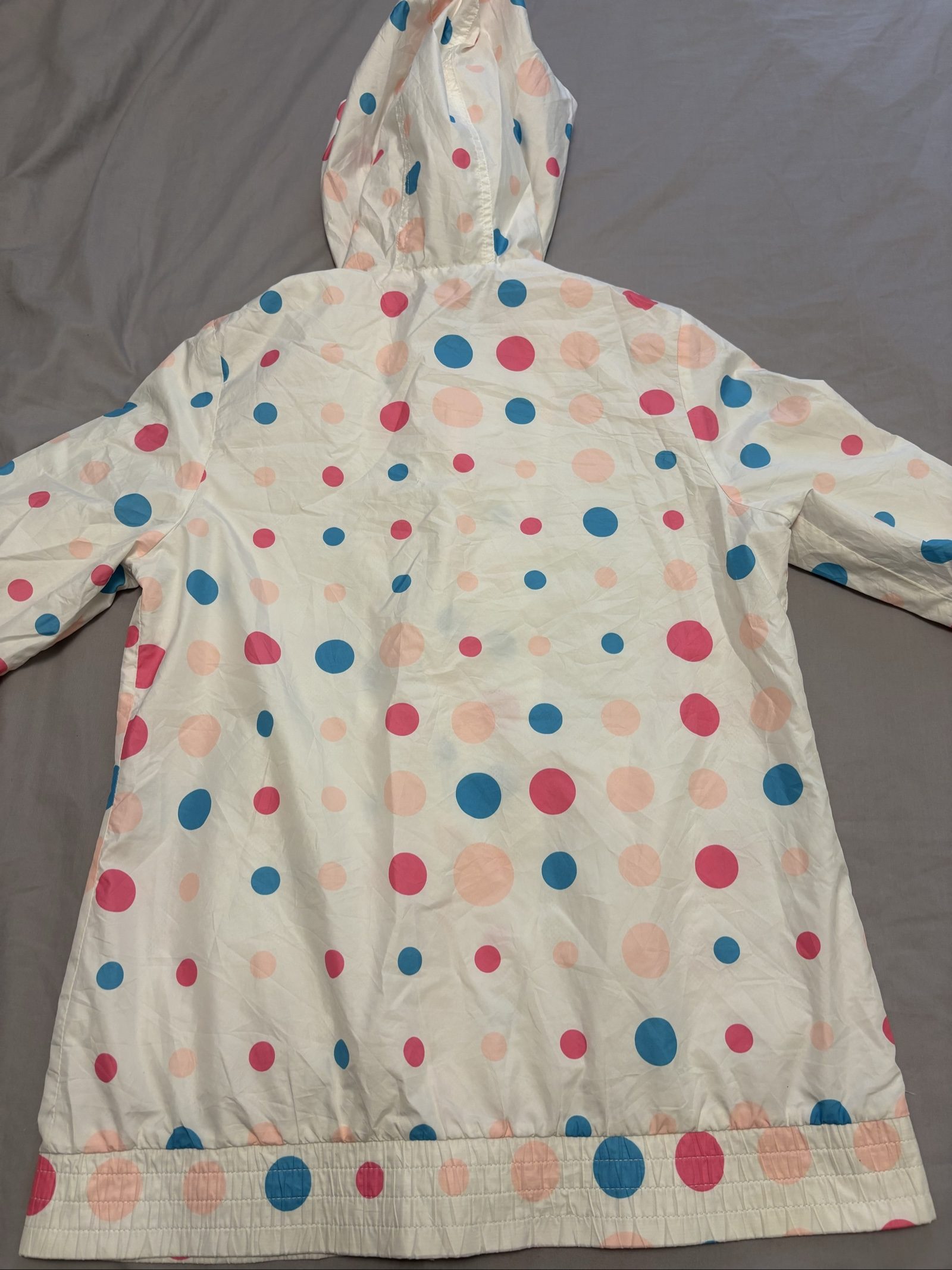 Adidas Women's White Multi Polka Dot Windbreaker Jacket XS N image 4