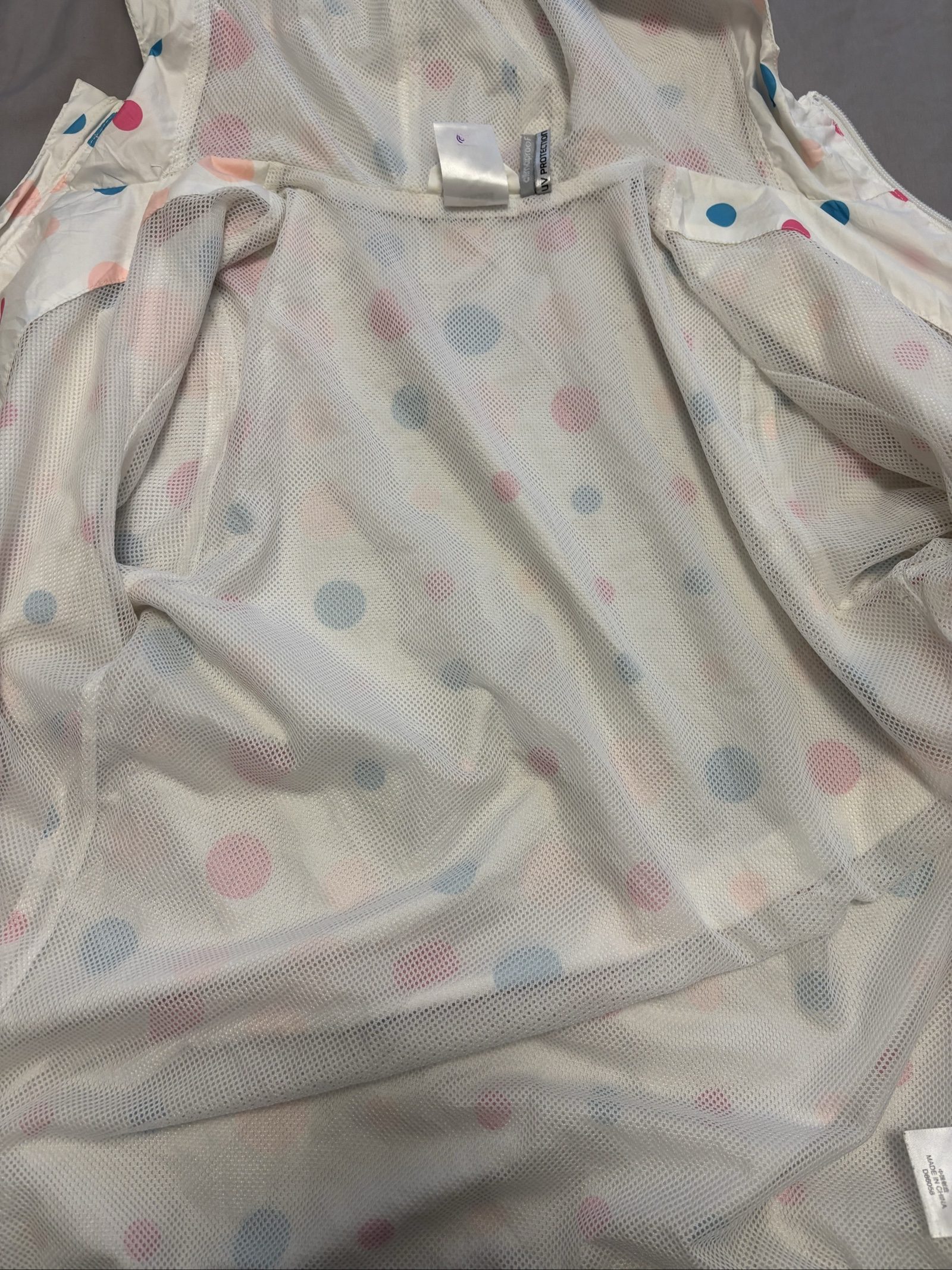 Adidas Women's White Multi Polka Dot Windbreaker Jacket XS N image 8