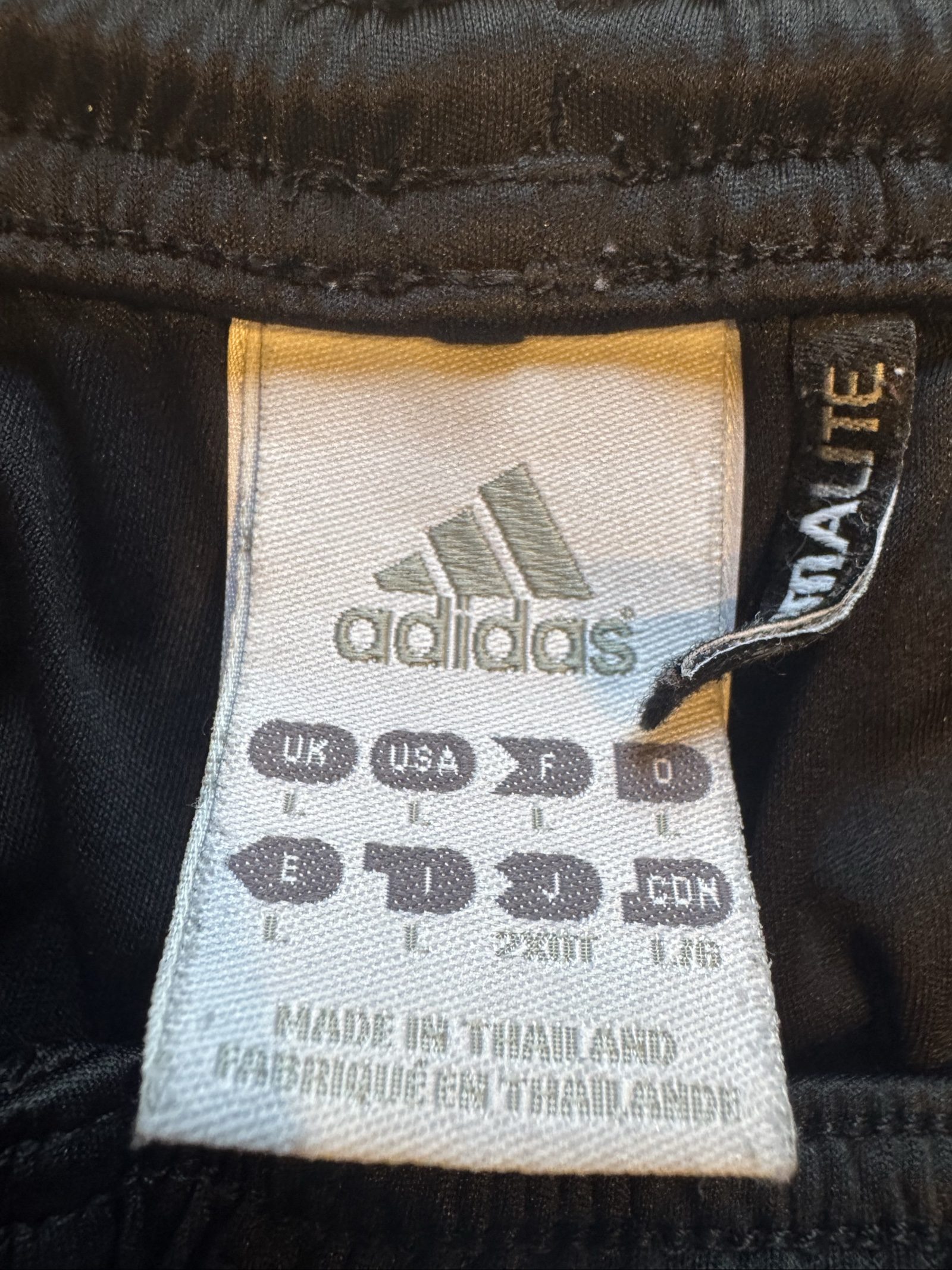 Men’s Adidas ClimaLite Athletic Shorts – Black White – Large image 3