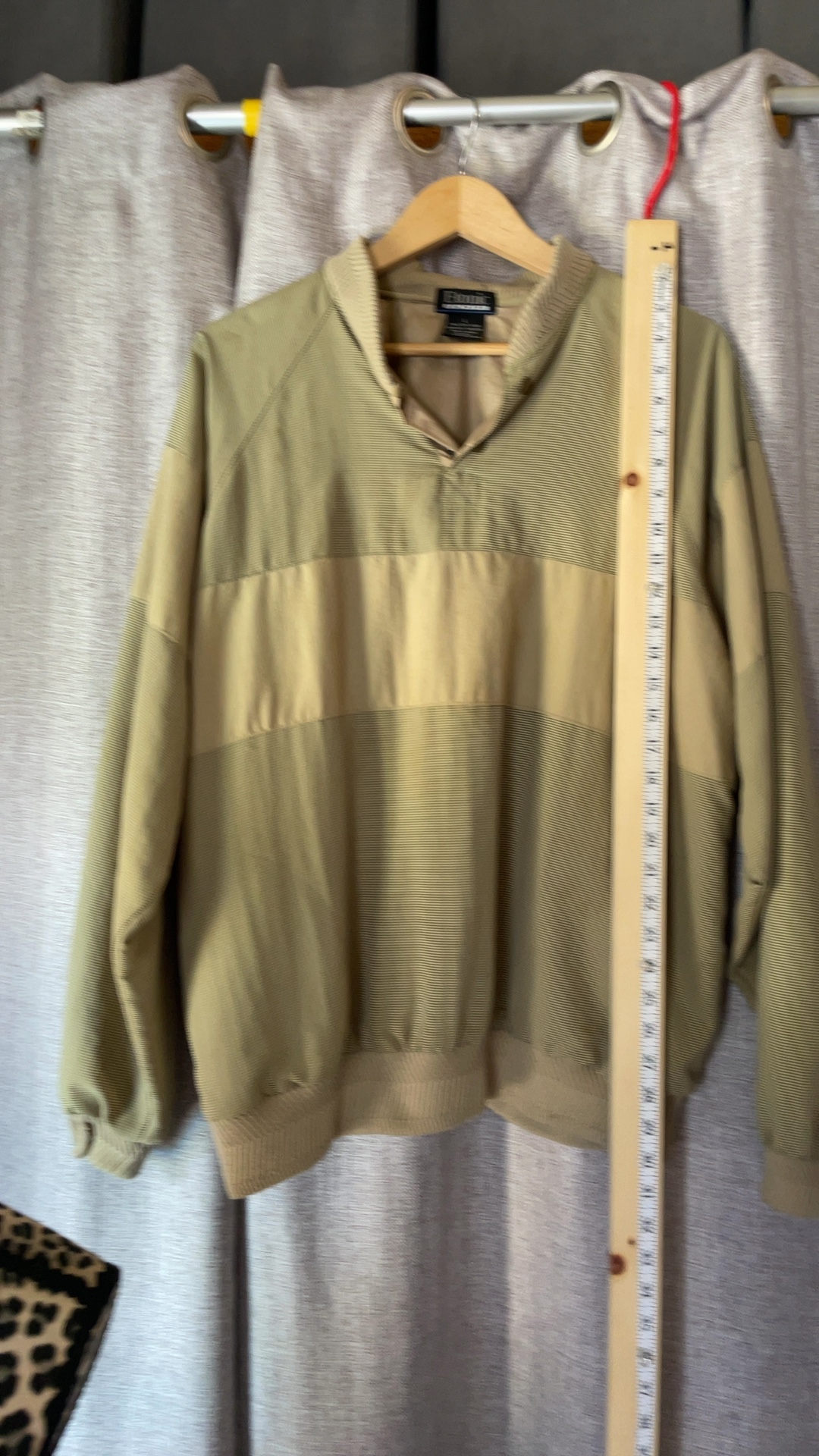 Vintage Etonic Golfwear Striped Cotton Pullover Men’s Large—Stains and Damage