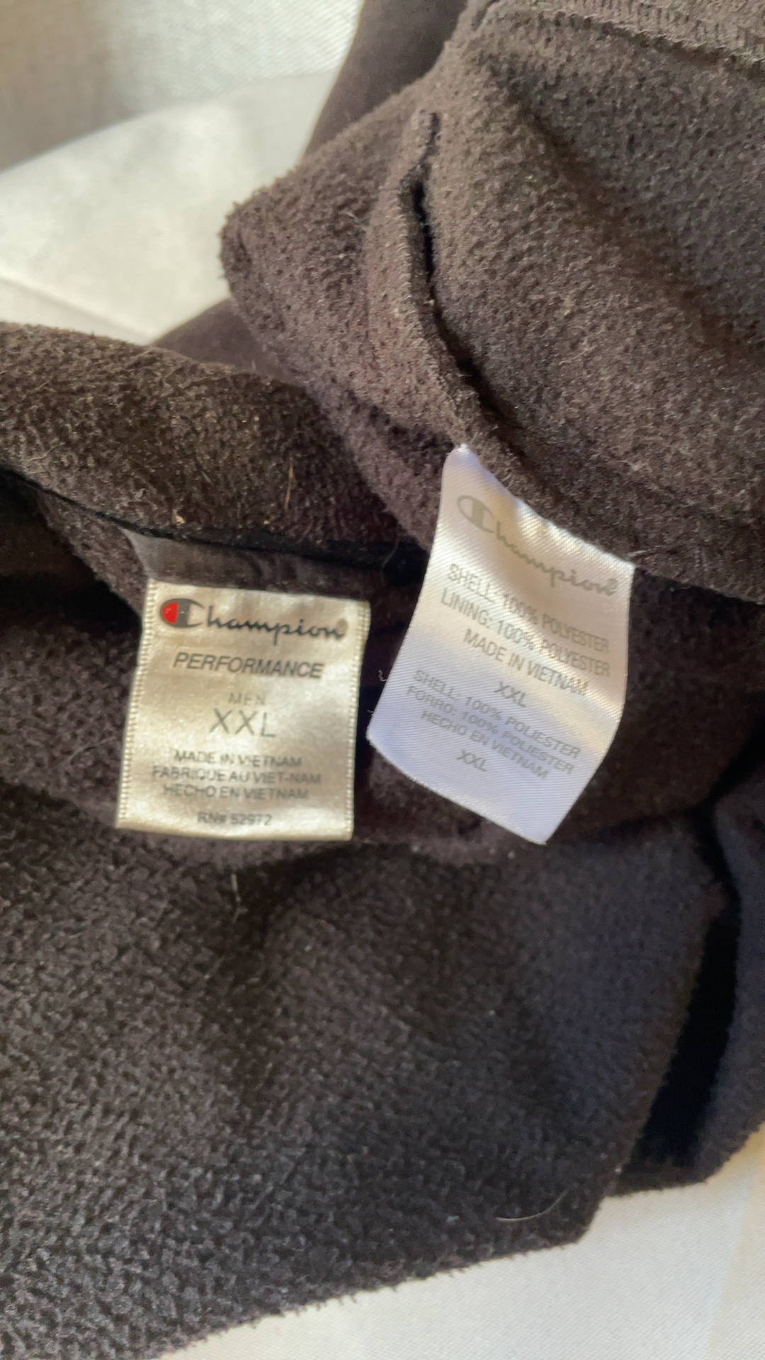 Champion Black Fleece Jacket 2XL Full Zip Pockets image 7