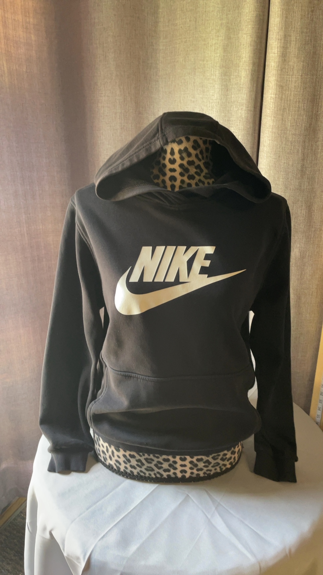 Nike Black Hoodie Youth-XL Cotton Polyester Blend image 5