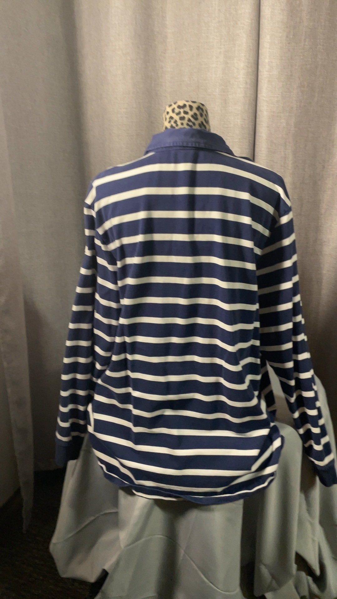 Vineyard Vines Navy & White Rugby Stripe Polo XL image 3