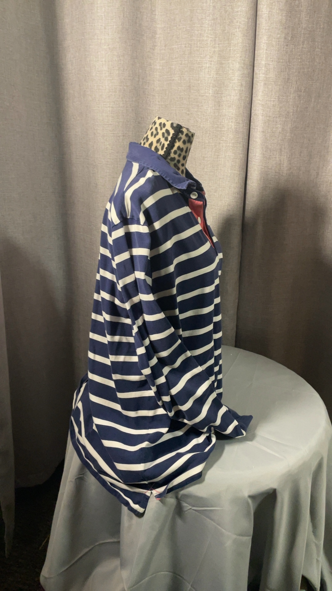 Vineyard Vines Navy & White Rugby Stripe Polo XL image 4