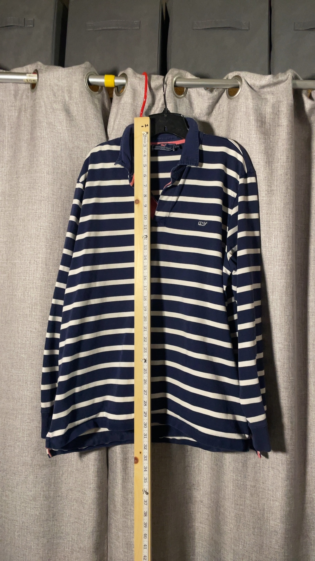 Vineyard Vines Navy & White Rugby Stripe Polo XL image 8