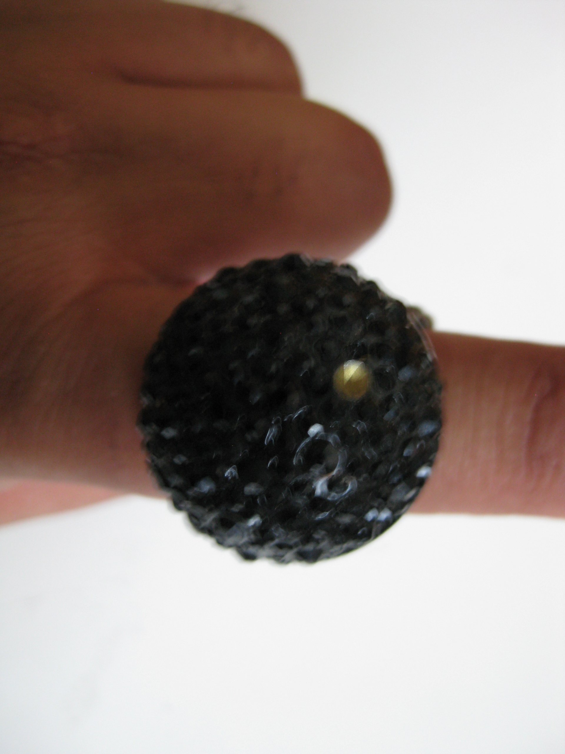 Black Crystal Dome Cocktail Ring Adjustable Size image 8
