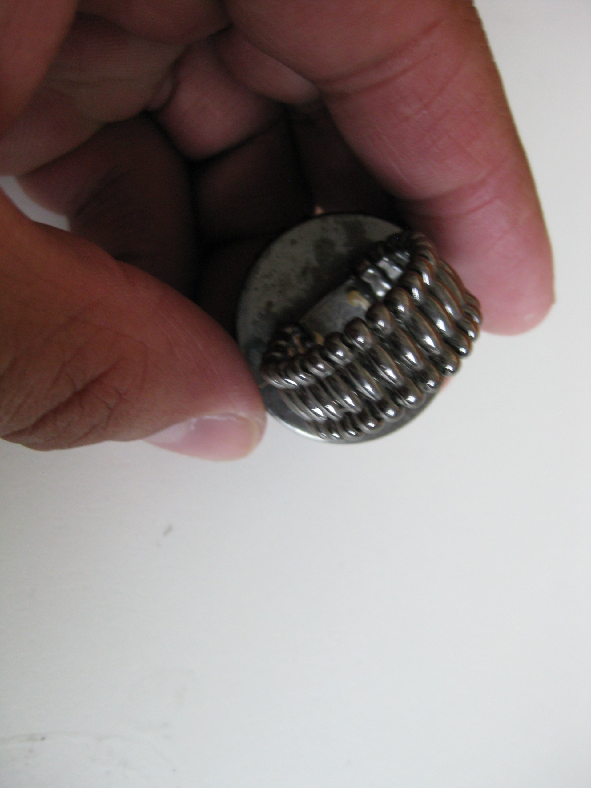Black Crystal Dome Cocktail Ring Adjustable Size image 10