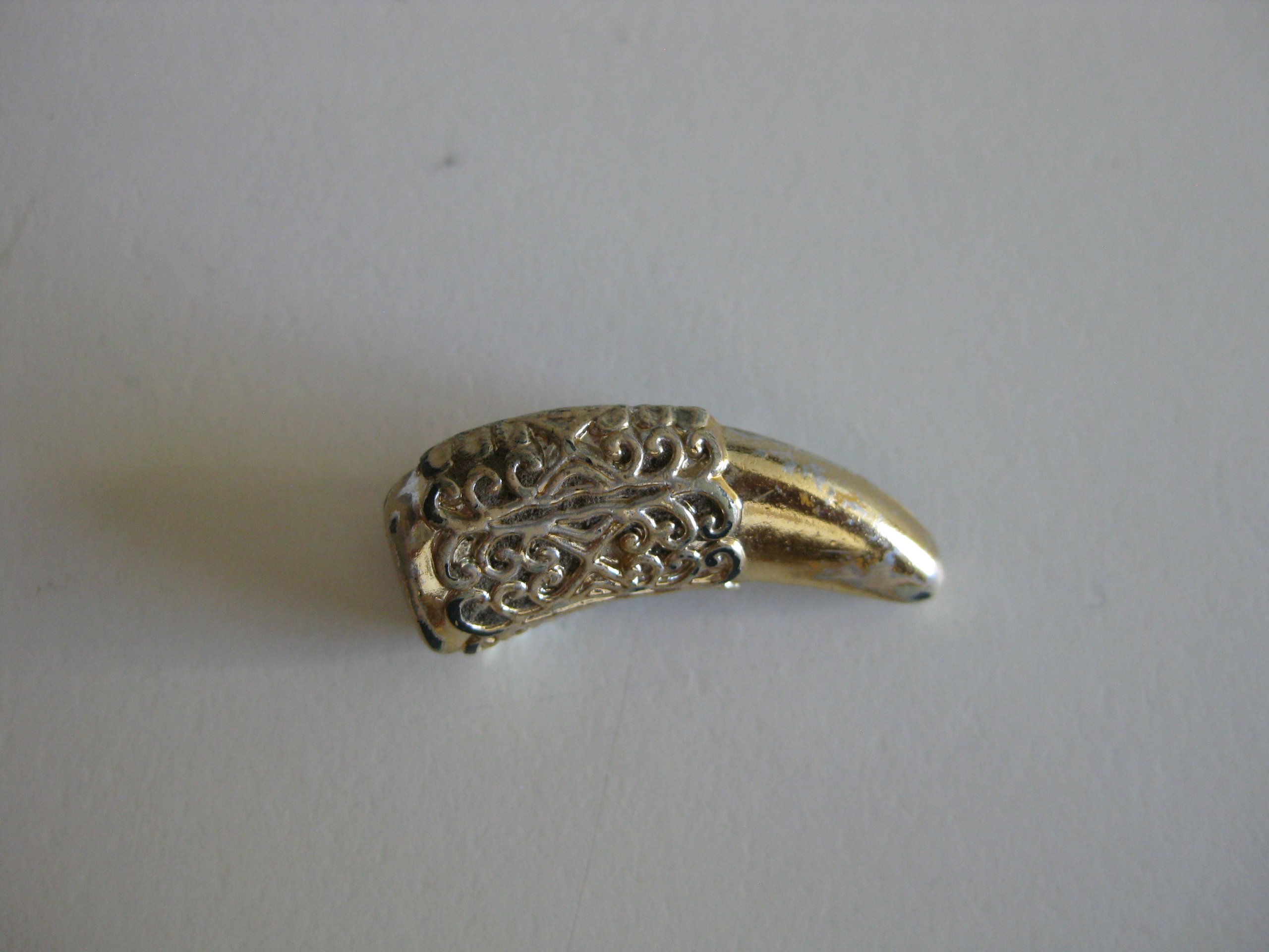Silver & Gold Tone Ornate Claw Pin Brooch 4.5 cm Jewel-Ja-3 image 2