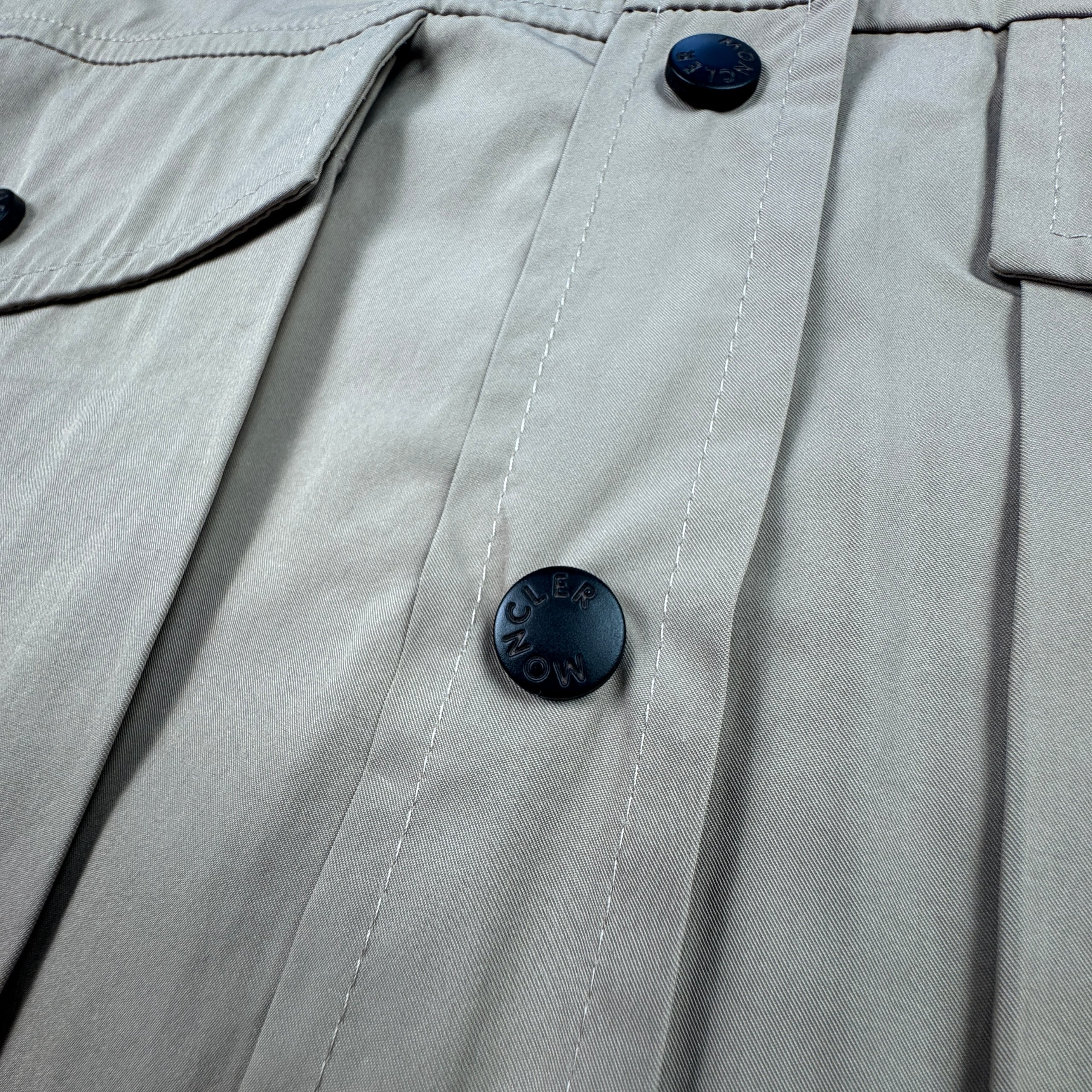 Moncler Grenoble Safari Military Multipocket Beige Utility Overshirt Jacket Size L image 8