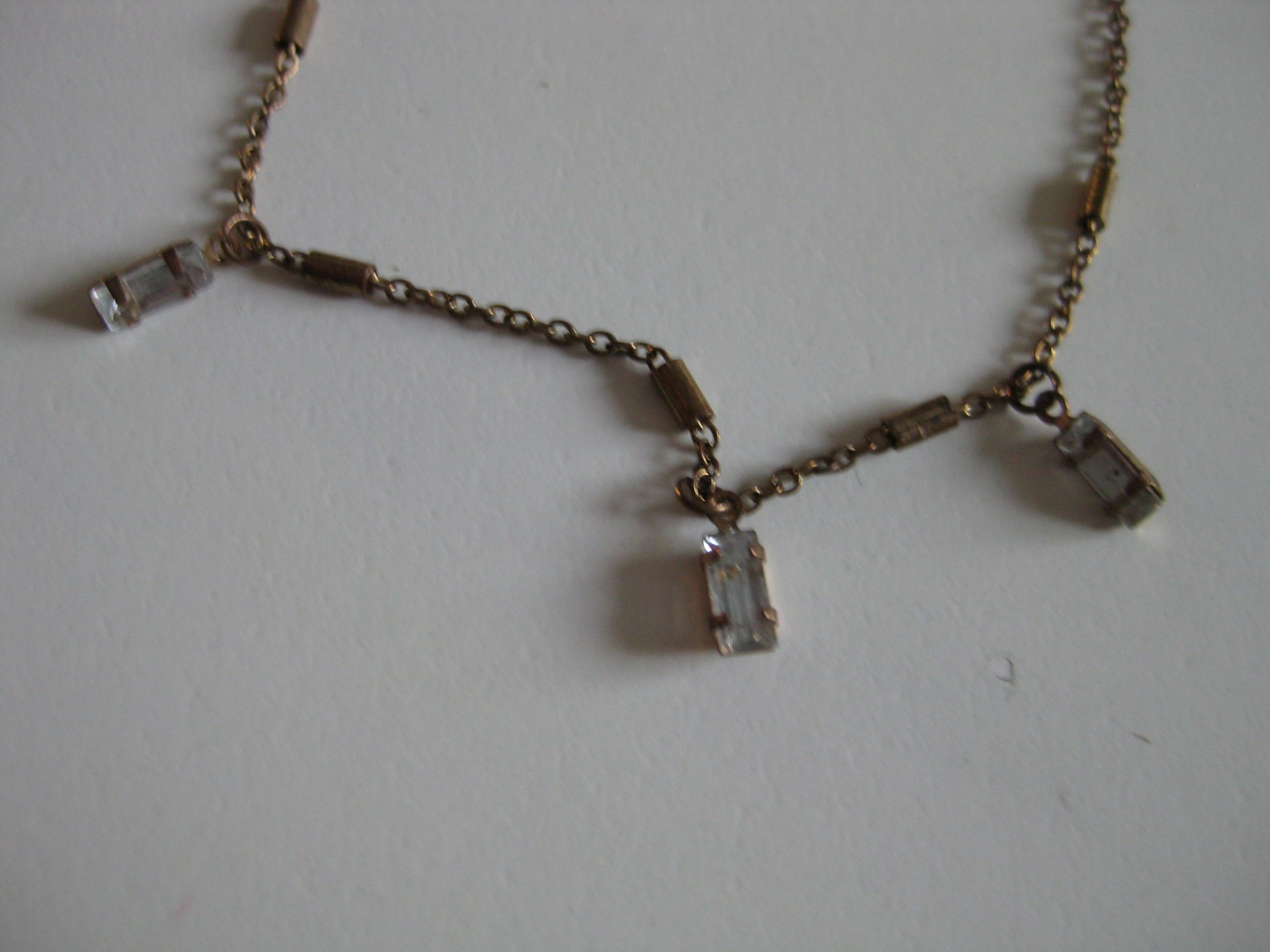 Vintage Gold Tone Clear Crystal Pendant Necklace Women Jewel-Ja-4 image 3