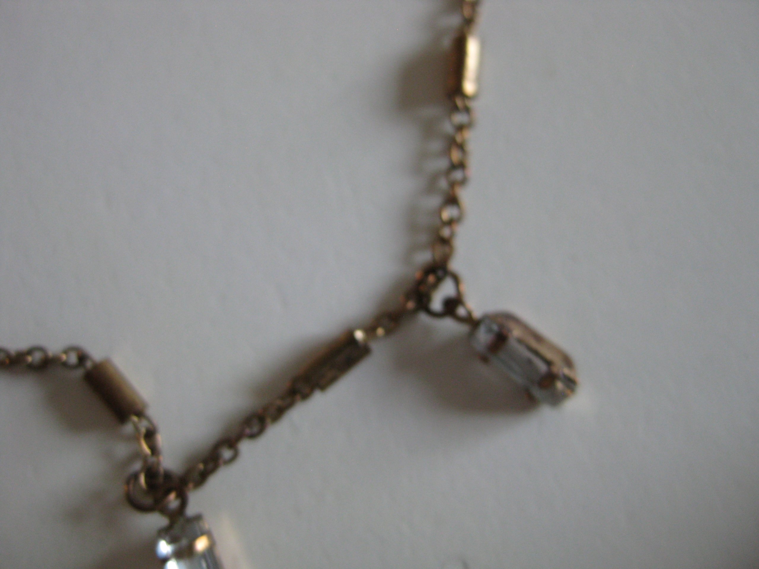 Vintage Gold Tone Clear Crystal Pendant Necklace Women Jewel-Ja-4 image 5