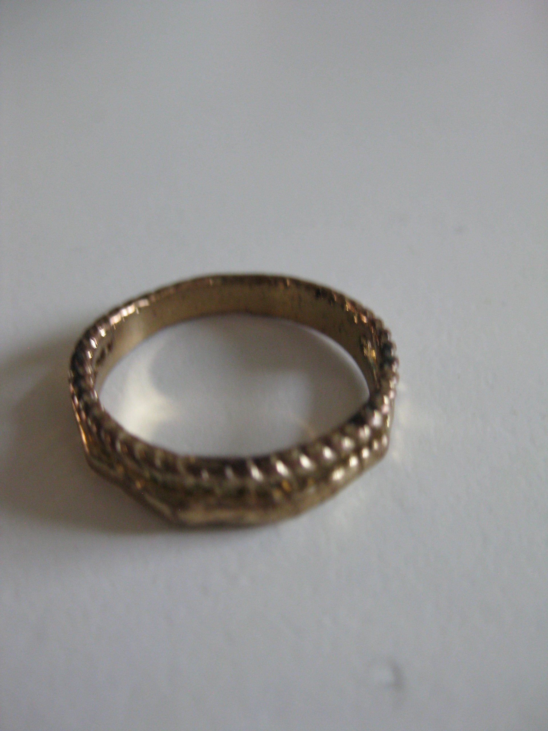 Unbranded Gold Tone Textured Ring Size 55 Jewel-Ja-4 image 4