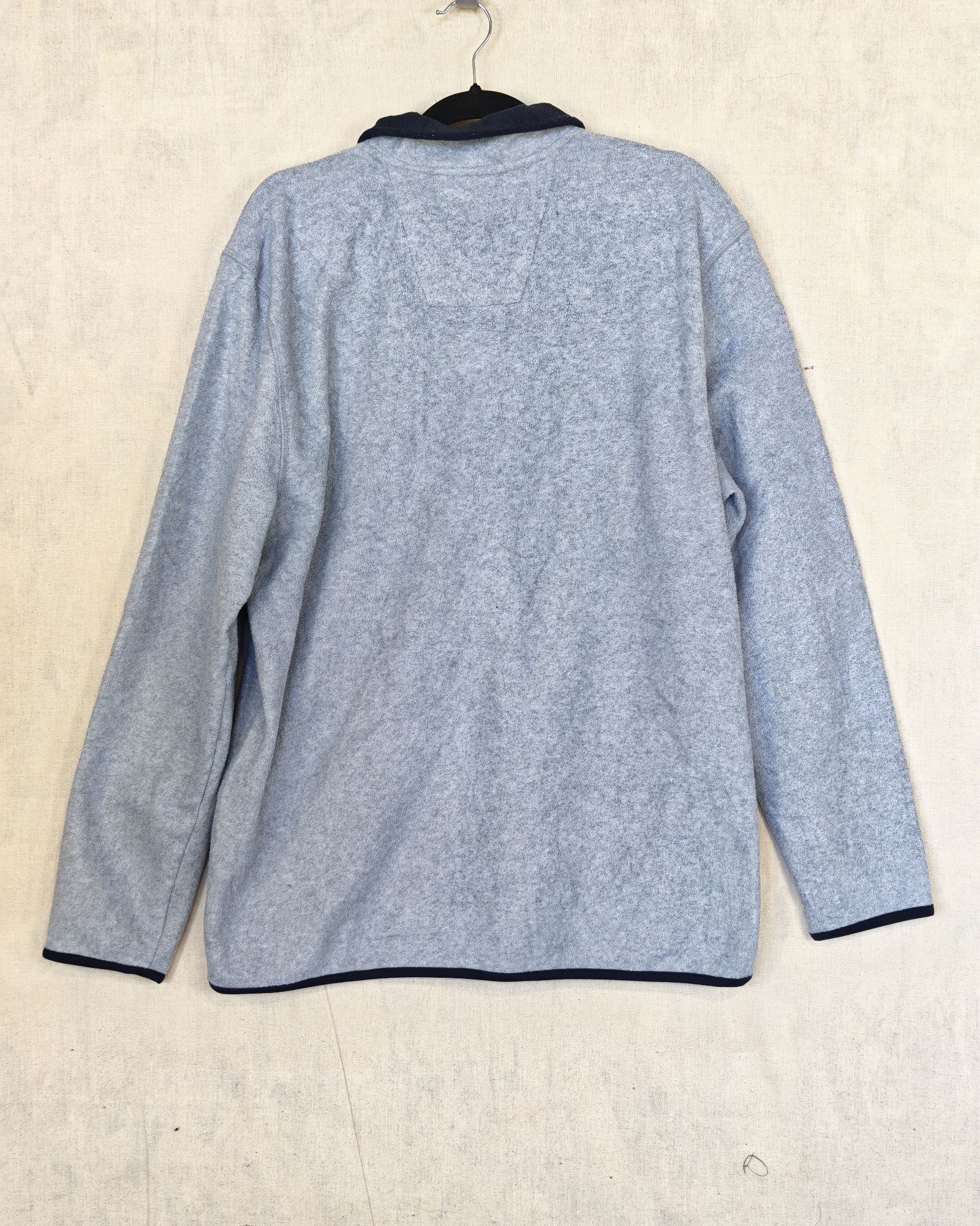 Nautica Grey & Navy Half Zip Fleece Jumper XL Sailing Gorpcore Streetwear image 2