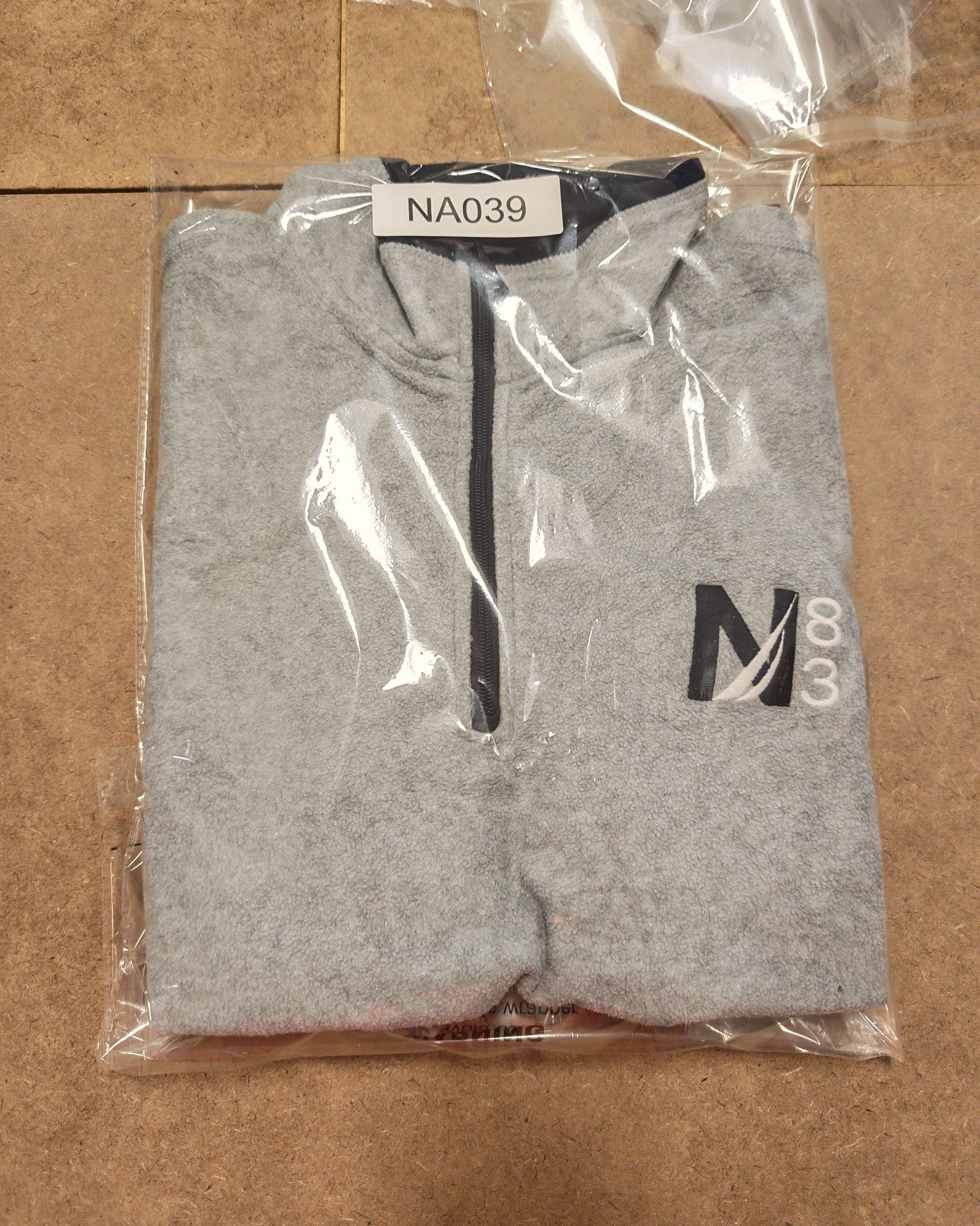 Nautica Grey & Navy Half Zip Fleece Jumper XL Sailing Gorpcore Streetwear image 9