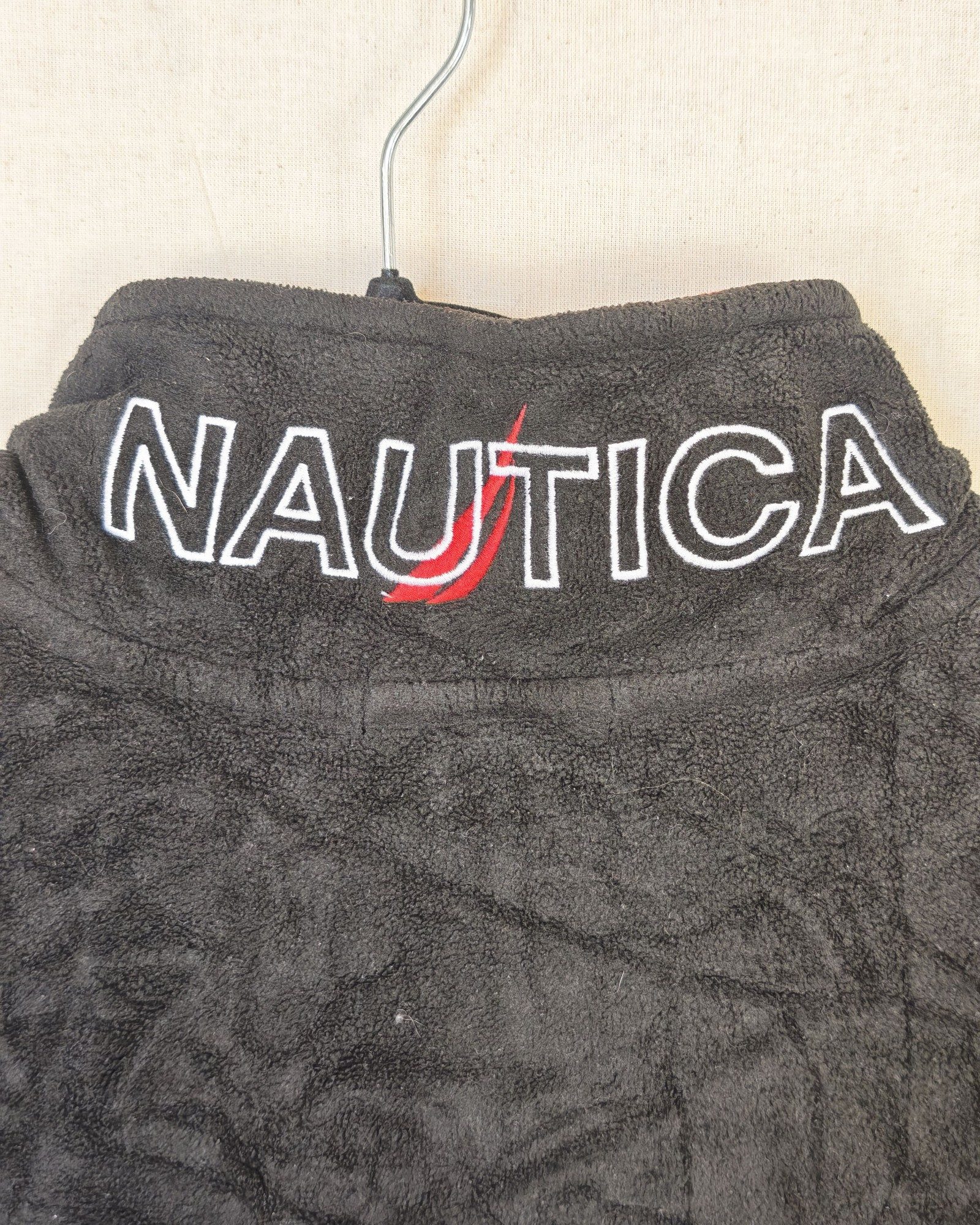 Nautica Black & Red Men's XXL Polyester Fleece Pullover Sailing Gorpcore Streetwear Logo Spellout image 9
