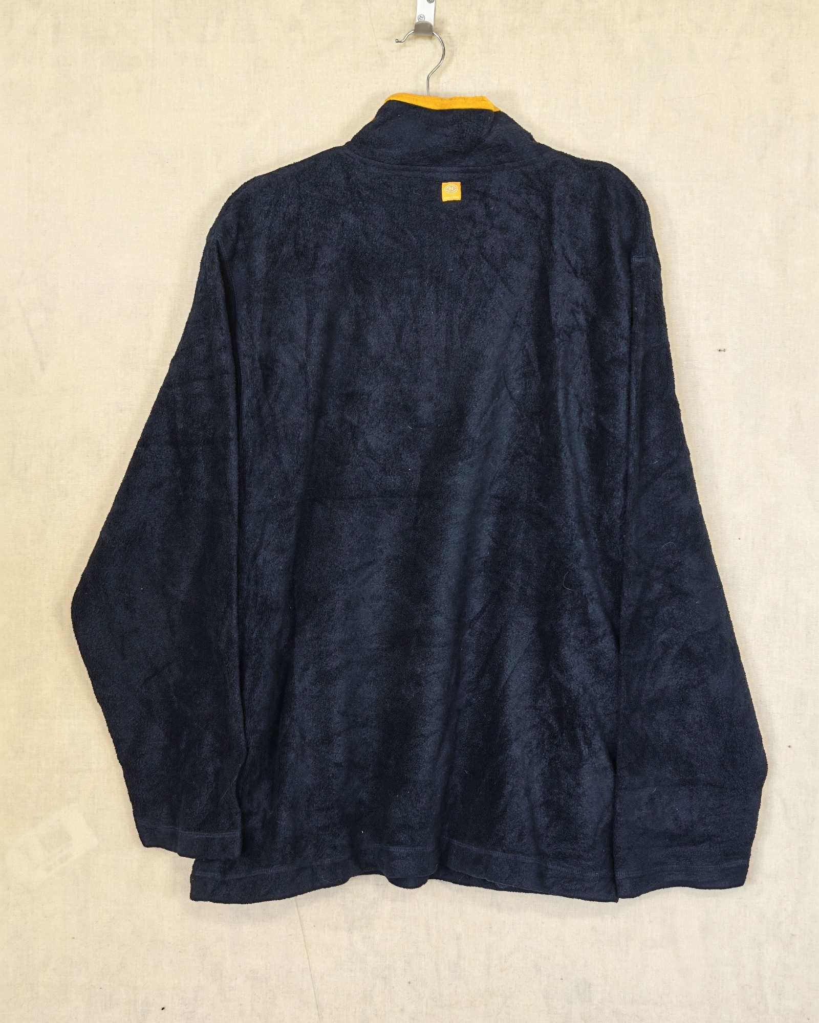 Vintage 00s Nautica Navy & Yellow Men's XXL Fleece Pullover Sweater Sailing Gorpcore Streetwear Y2K image 2