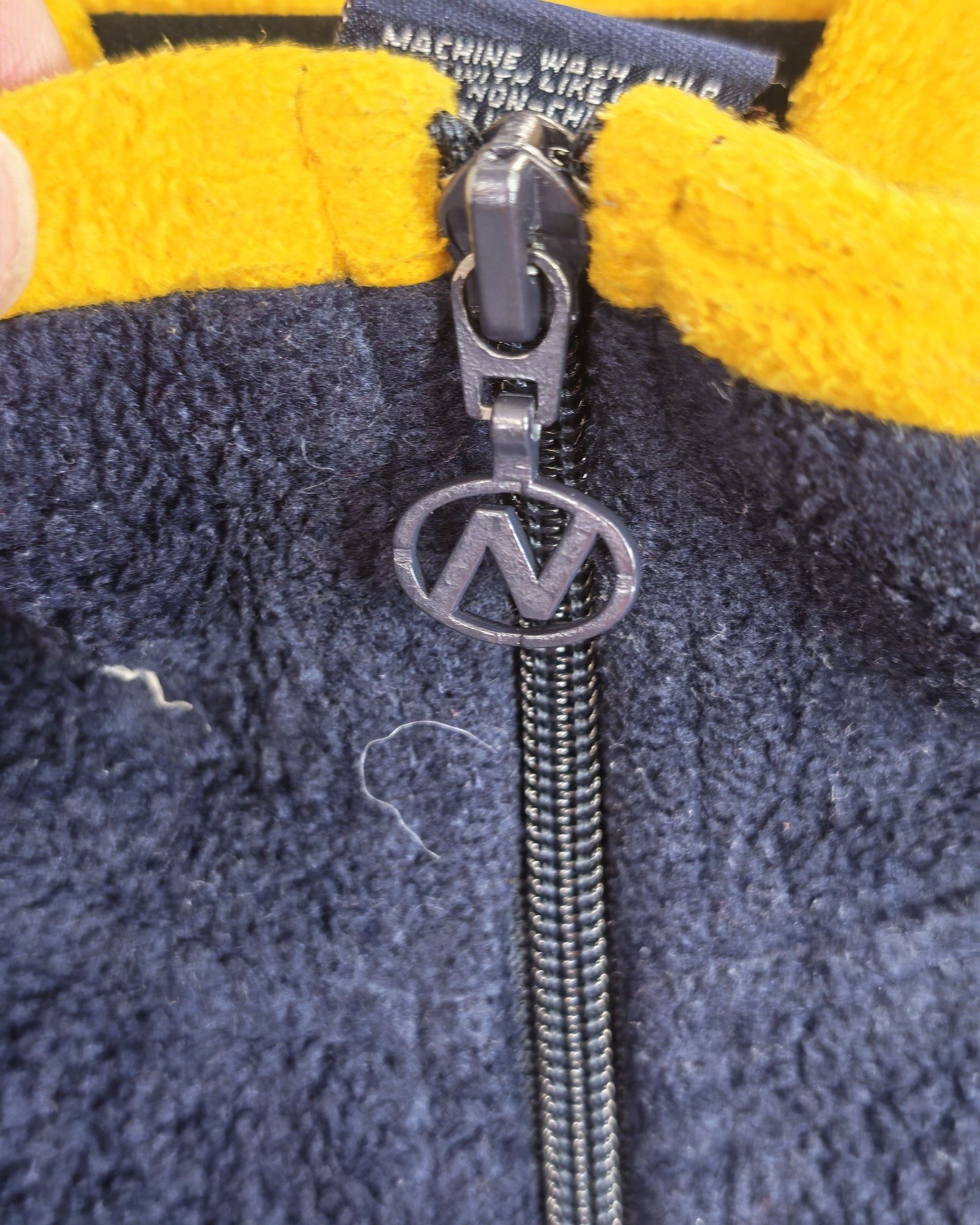 Vintage 00s Nautica Navy & Yellow Men's XXL Fleece Pullover Sweater Sailing Gorpcore Streetwear Y2K image 7