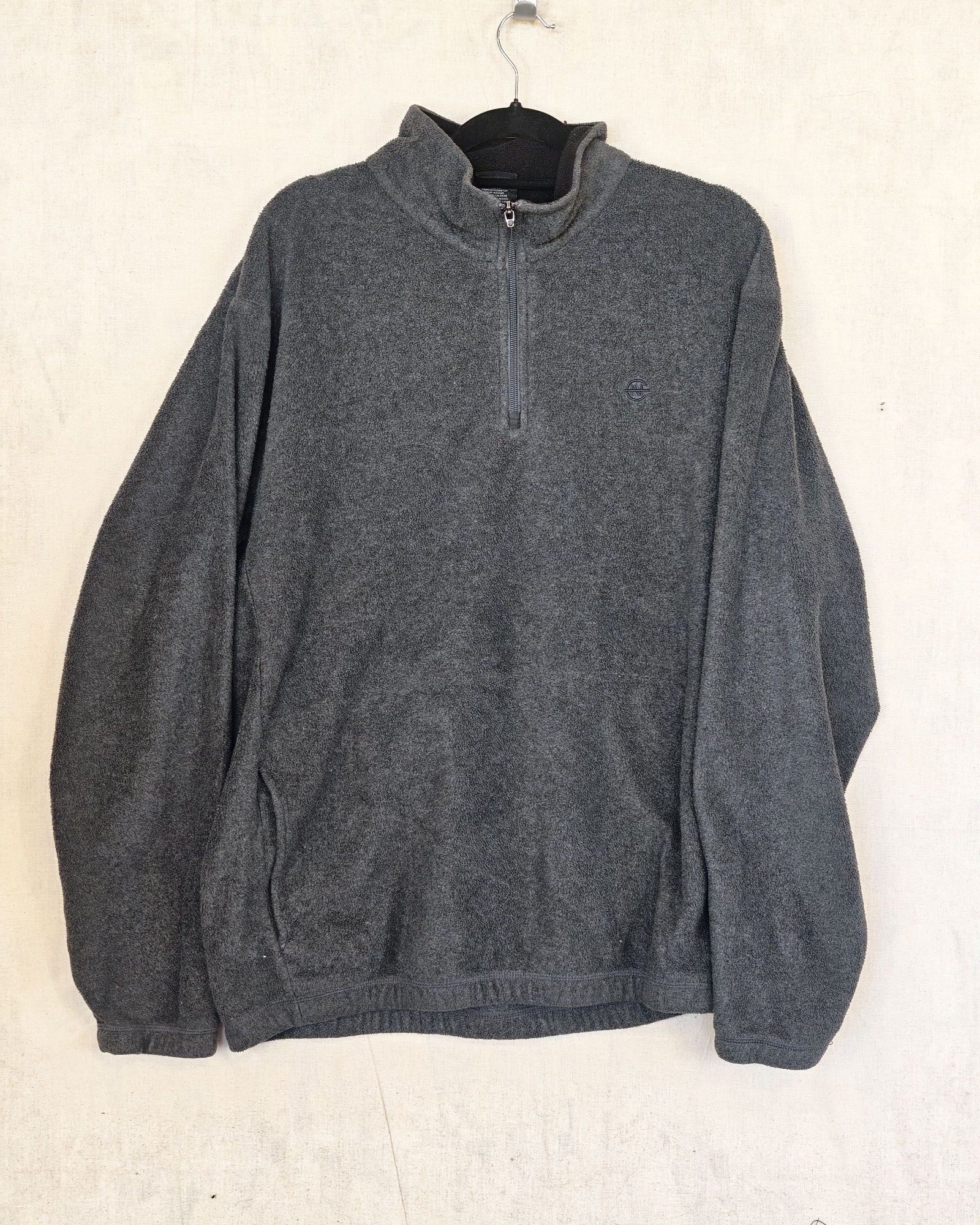 Nautica Competition Grey Polyester Fleece Half-Zip XXL Pullover Sailing Gorpcore Streetwear