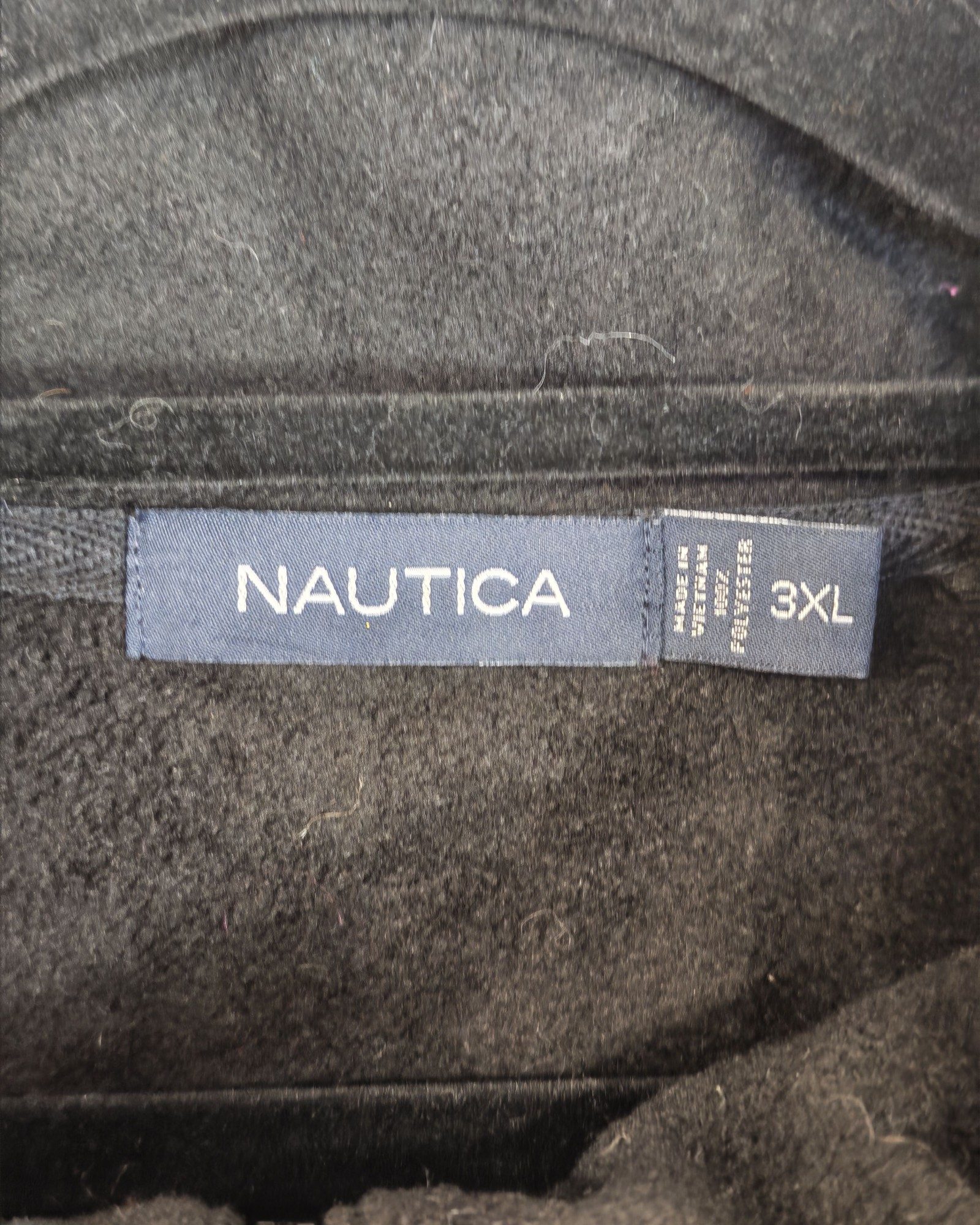 Nautica Men's Black & Grey Polyester Fleece Jacket 3XL Sailing Gorpcore Streetwear image 3