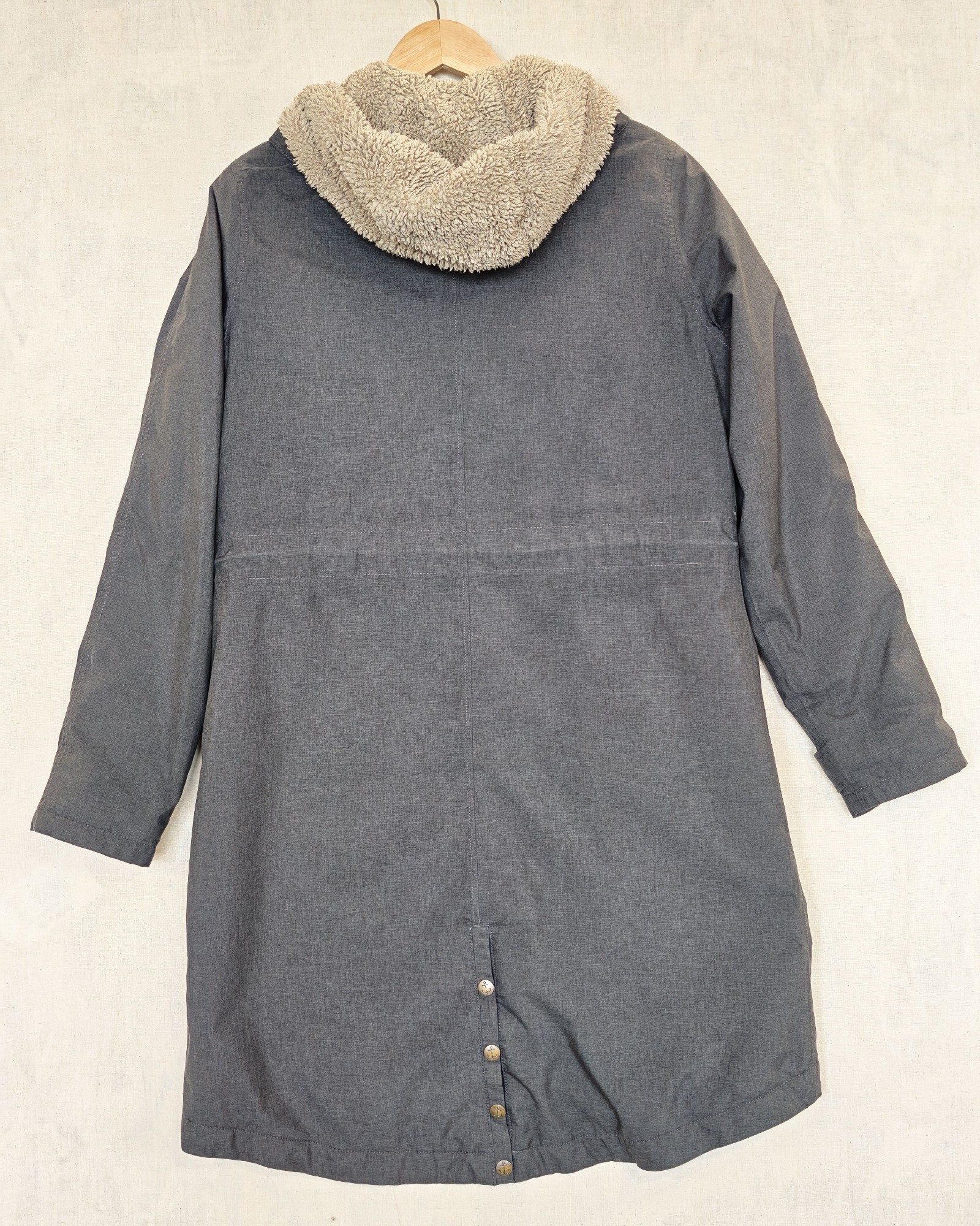 Seasalt Cornwall Plant Hunter Grey Waterproof Hooded Coat UK 12 image 2