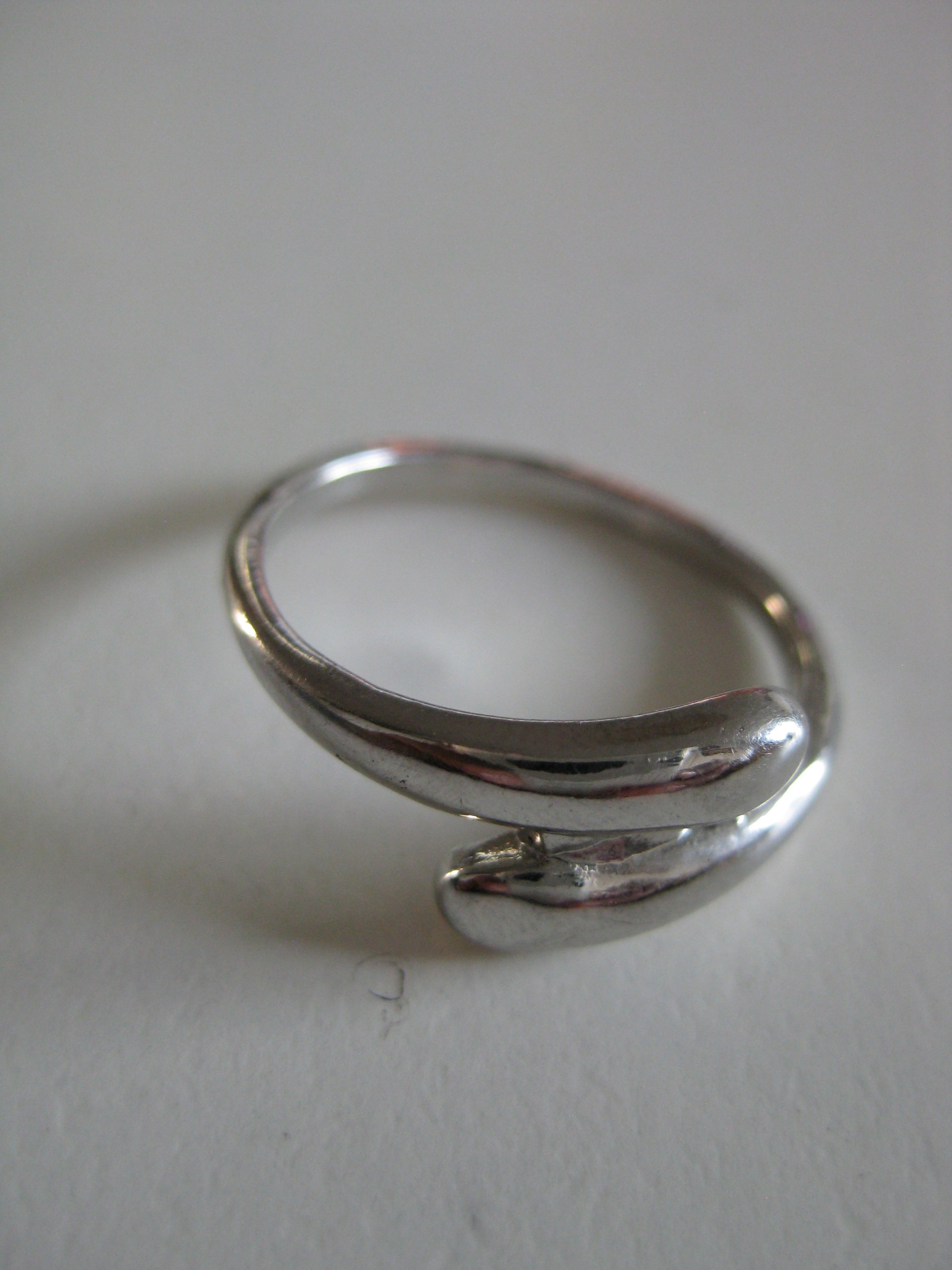 Unbranded Silver Open-Ended Ring Size T Jewel-Ja-4 image 3