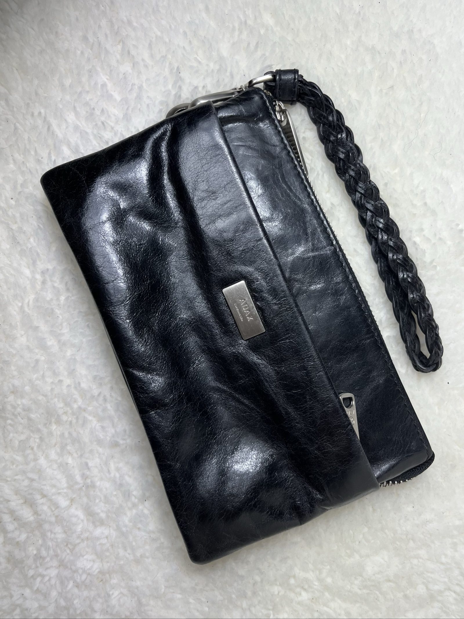 ADAX Copenhagen soft leather wallet Echtleder Geldbörse covertible Clutch scandi image 3