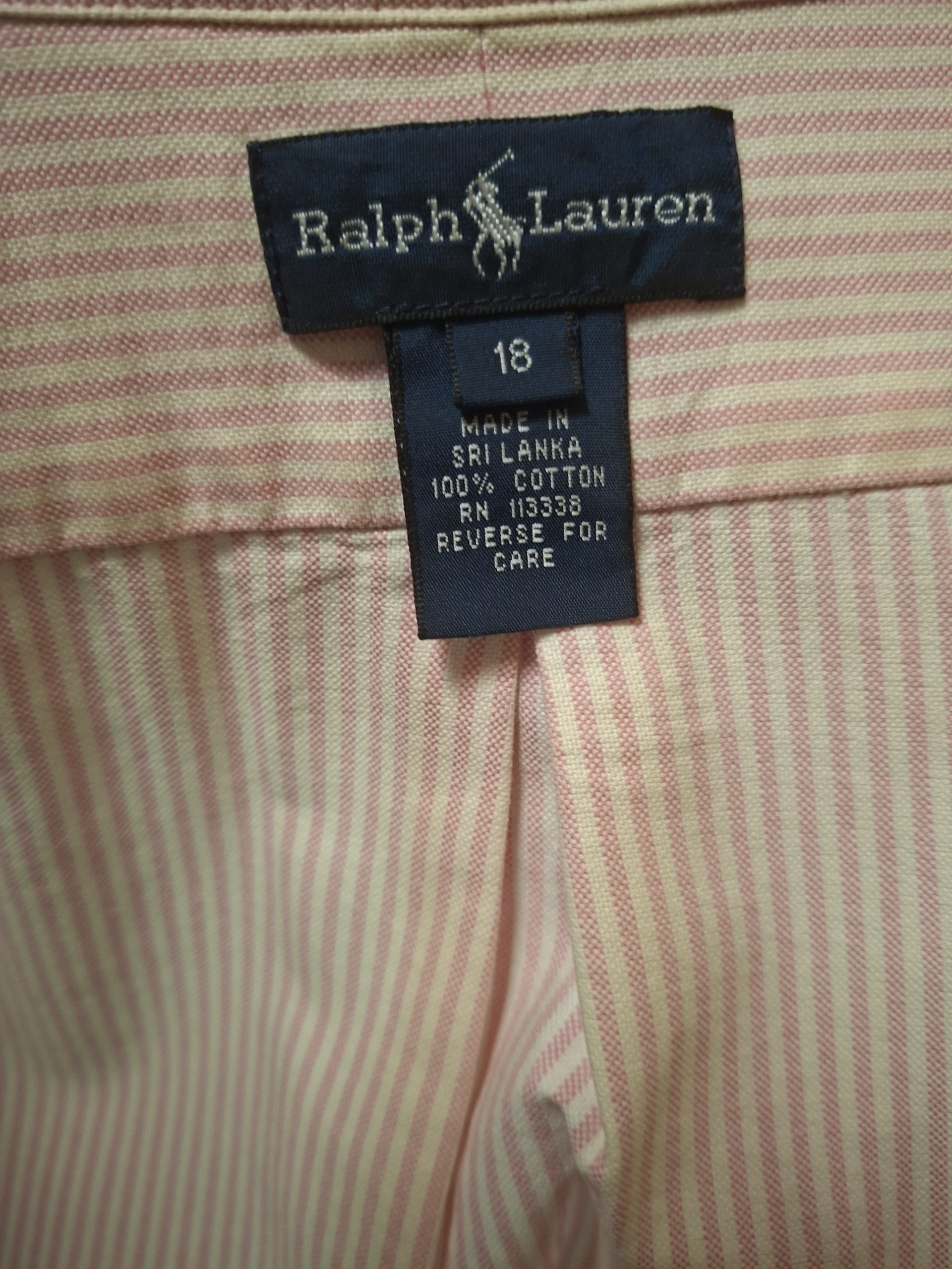 Camisa Ralph Lauren de rayas rosa y blanco - Talla 18 image 3