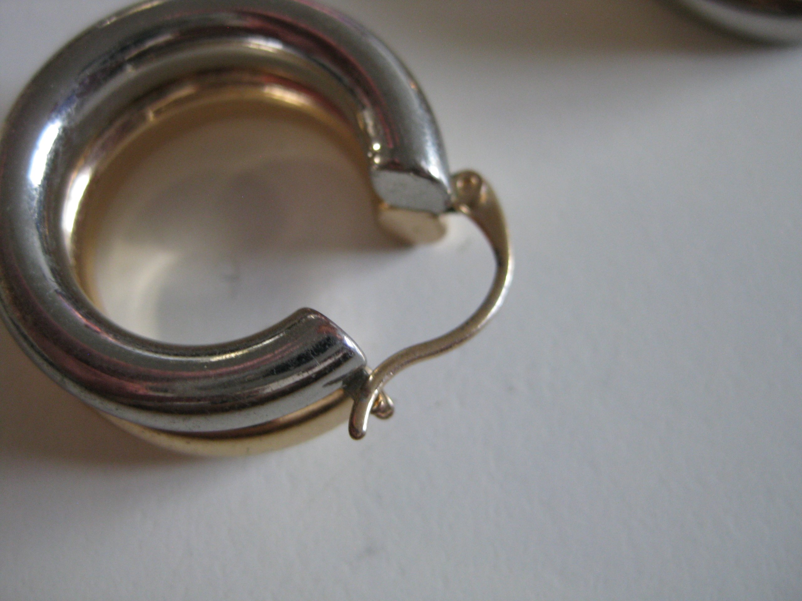 Unbranded Gold & Silver Tone Chunky Hoop Earrings Jewel-Ja-4 image 4