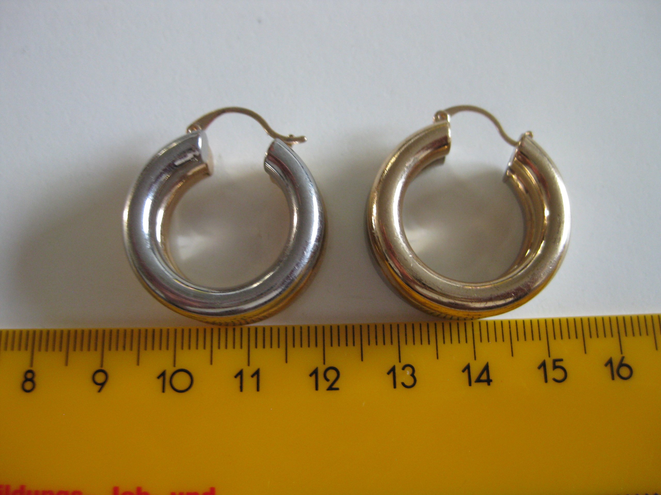 Unbranded Gold & Silver Tone Chunky Hoop Earrings Jewel-Ja-4 image 6